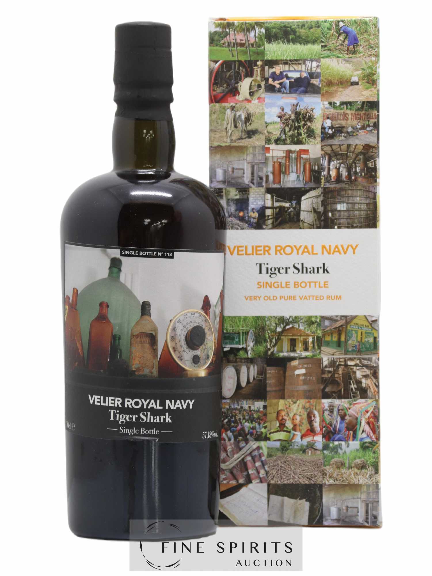 Velier Royal Navy Of. Tiger Shark - Single Bottle - First Release N°113 (sans prix de réserve) - Posten von 1 Flasche - 0