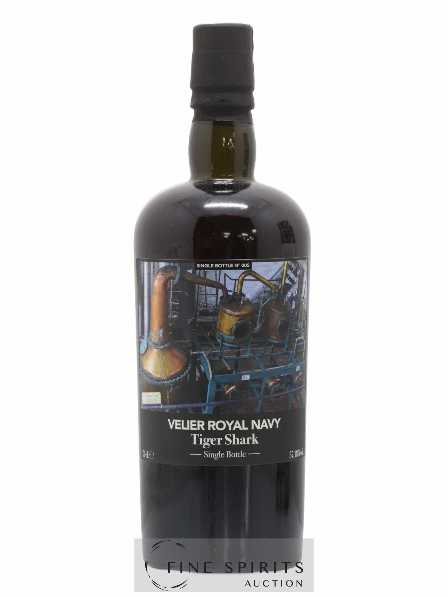 Velier Royal Navy Of. Tiger Shark - Single Bottle - First Release N°005 (sans prix de réserve) - Posten von 1 Flasche - 1