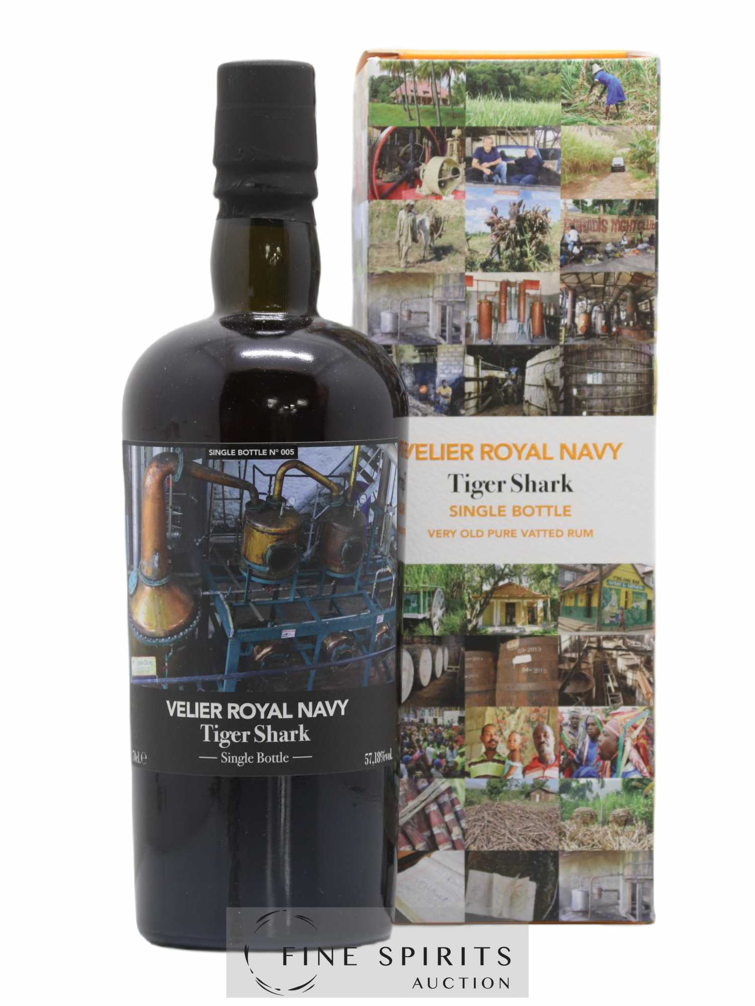 Velier Royal Navy Of. Tiger Shark - Single Bottle - First Release N°005 (sans prix de réserve) - Posten von 1 Flasche - 0