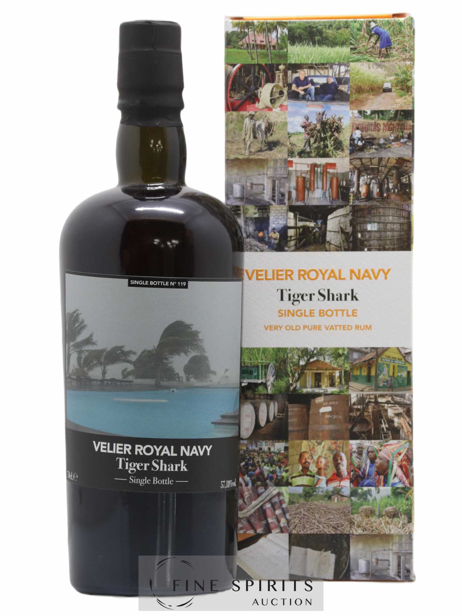 Velier Royal Navy Of. Tiger Shark - Single Bottle - First Release N°119 (sans prix de réserve) - Posten von 1 Flasche - 0