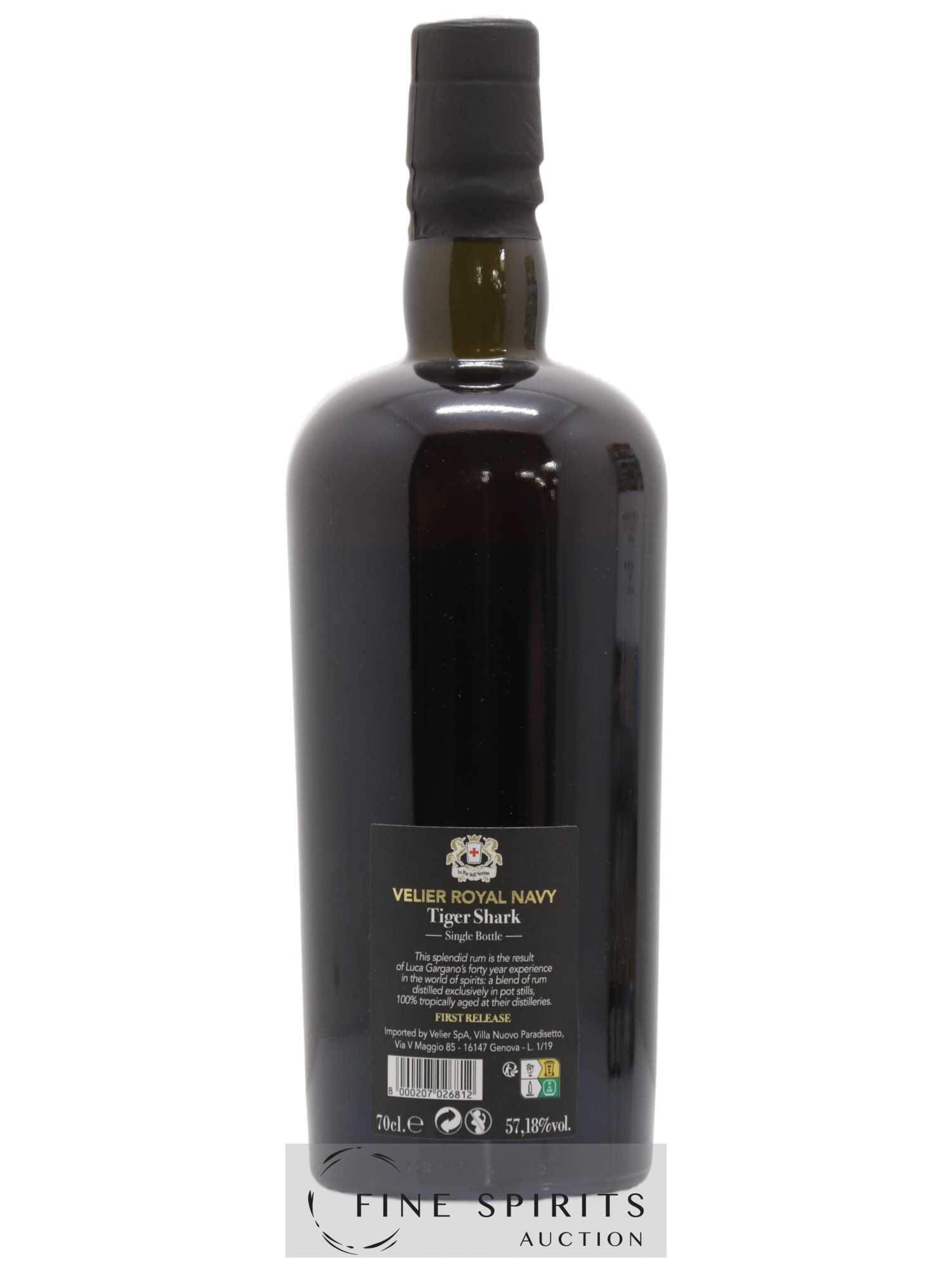Velier Royal Navy Of. Tiger Shark - Single Bottle - First Release N°120 (sans prix de réserve) - Posten von 1 Flasche - 2