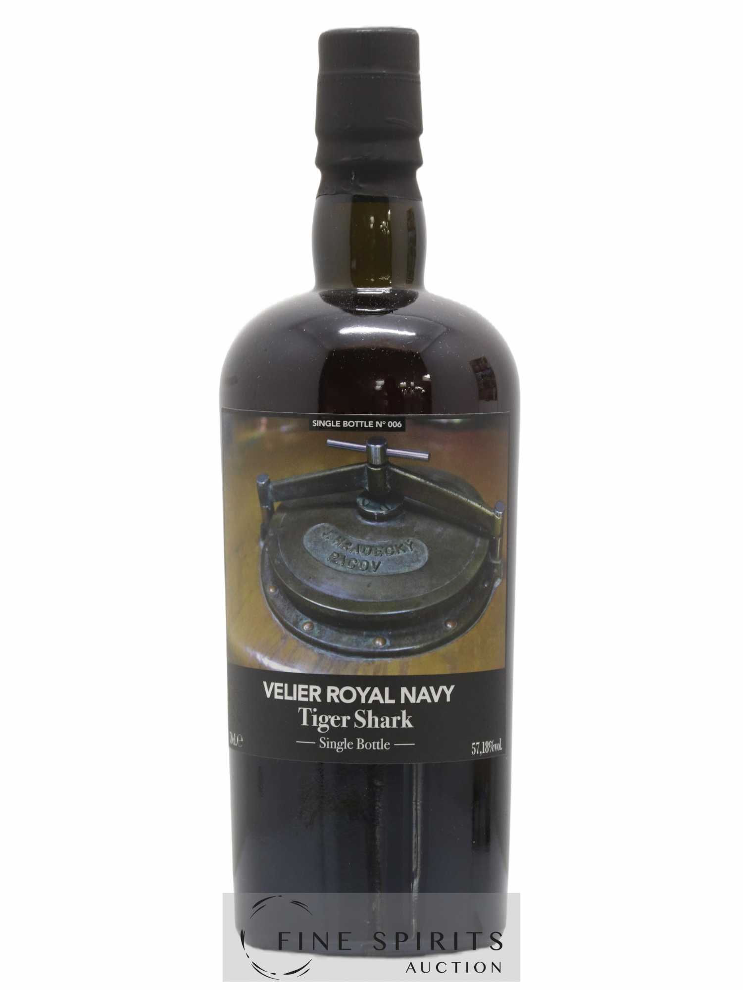Velier Royal Navy Of. Tiger Shark - Single Bottle - First Release N°006 (sans prix de réserve) - Posten von 1 Flasche - 1