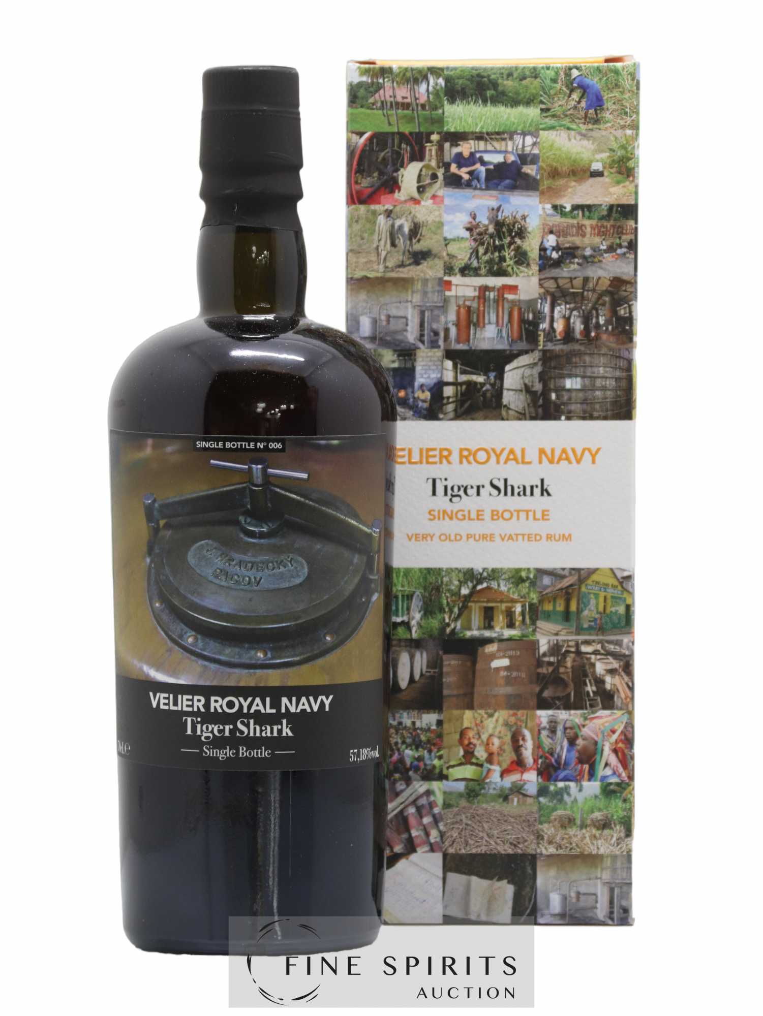 Velier Royal Navy Of. Tiger Shark - Single Bottle - First Release N°006 (sans prix de réserve) - Posten von 1 Flasche - 0