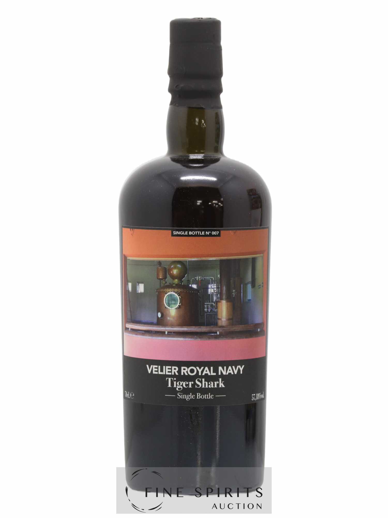 Velier Royal Navy Of. Tiger Shark - Single Bottle - First Release N°007 (sans prix de réserve) - Posten von 1 Flasche - 1