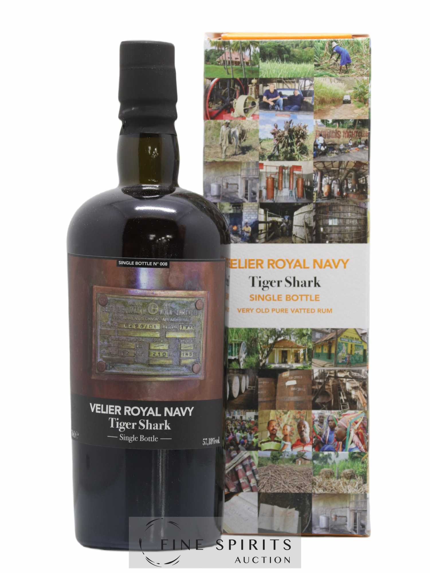 Velier Royal Navy Of. Tiger Shark - Single Bottle - First Release N°008 (sans prix de réserve) - Posten von 1 Flasche - 0