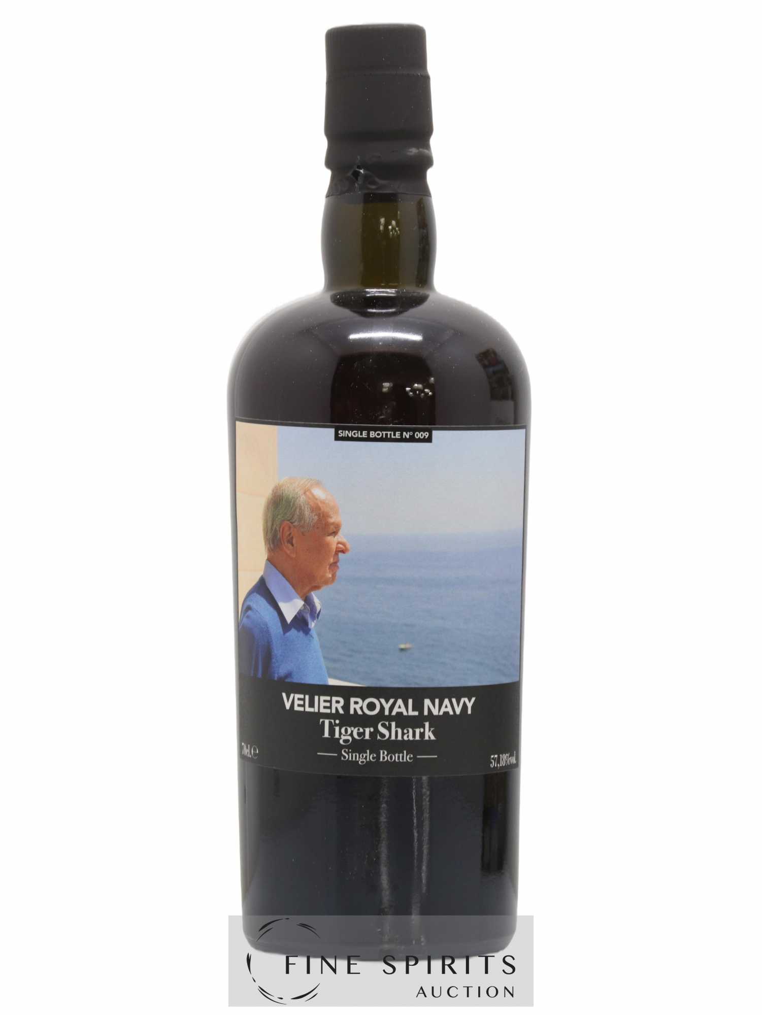 Velier Royal Navy Of. Tiger Shark - Single Bottle - First Release N°009 (sans prix de réserve) - Posten von 1 Flasche - 1
