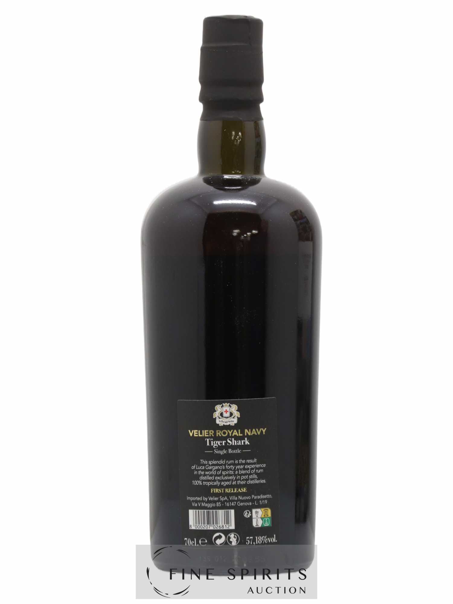 Velier Royal Navy Of. Tiger Shark - Single Bottle - First Release N°009 (sans prix de réserve) - Posten von 1 Flasche - 2