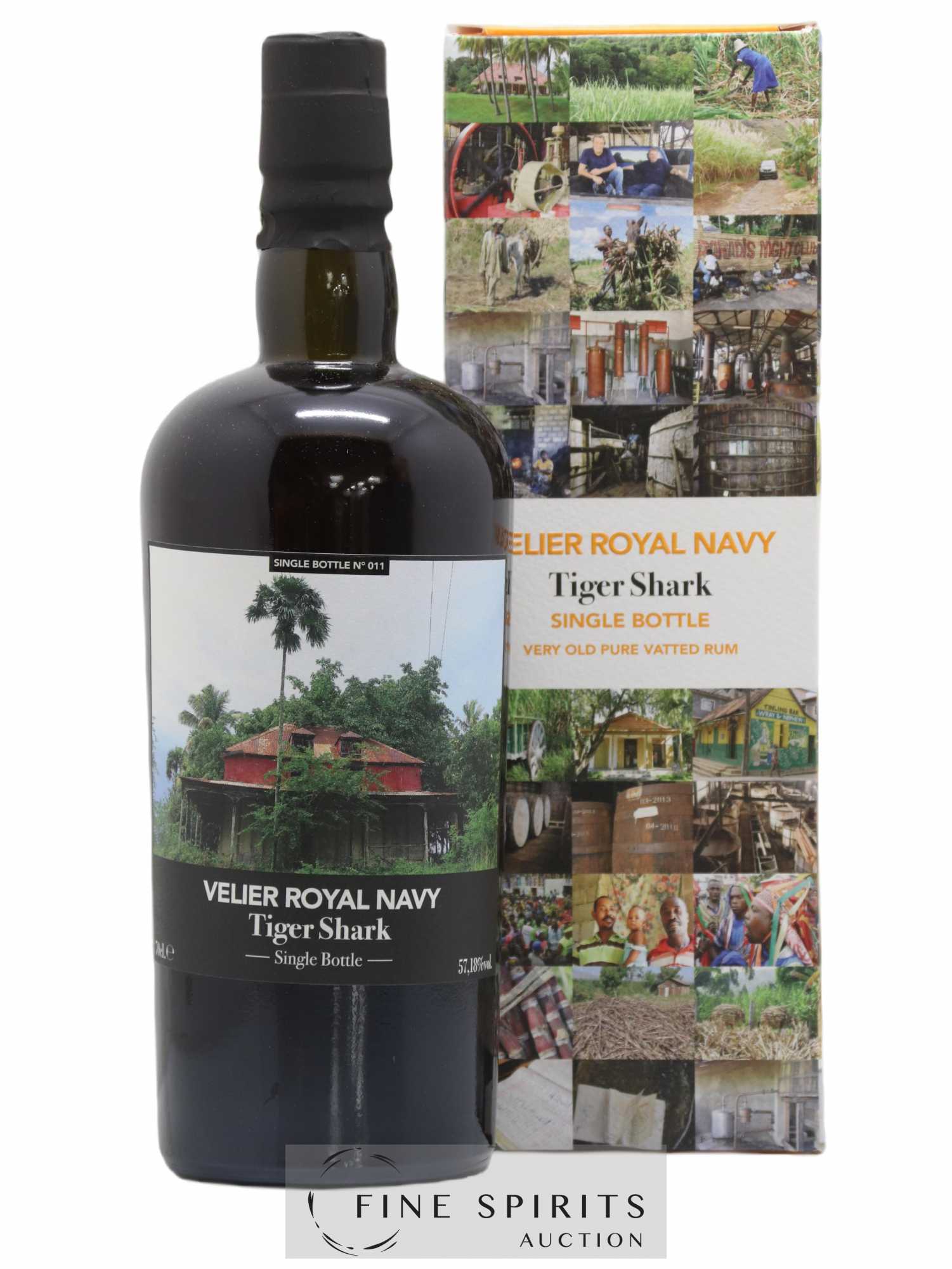 Velier Royal Navy Of. Tiger Shark - Single Bottle - First Release N°011 (sans prix de réserve) - Posten von 1 Flasche - 0