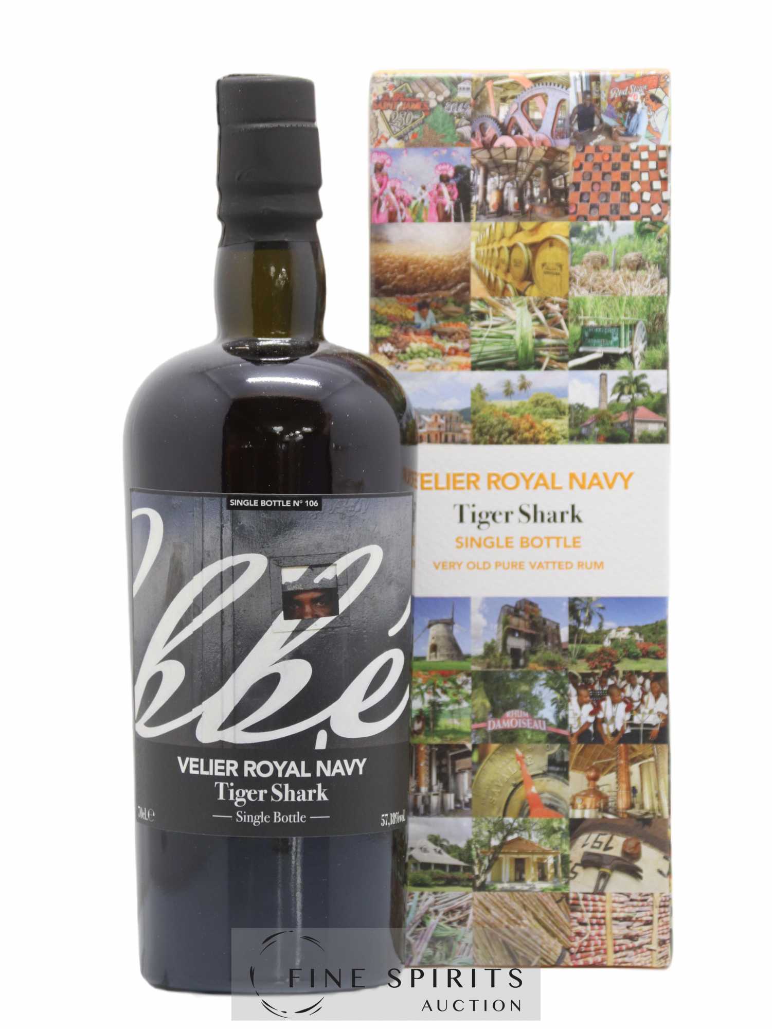 Velier Royal Navy Of. Tiger Shark - Single Bottle - First Release N°106 (sans prix de réserve) - Posten von 1 Flasche - 0
