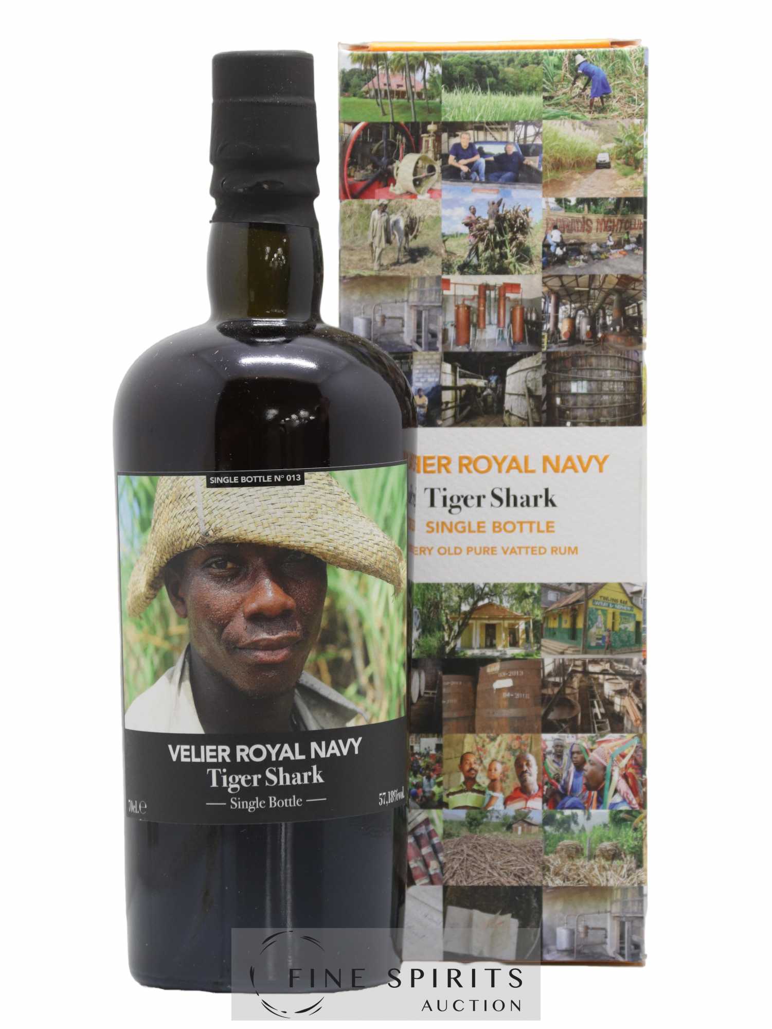 Velier Royal Navy Of. Tiger Shark - Single Bottle - First Release N°013 (sans prix de réserve) - Posten von 1 Flasche - 0