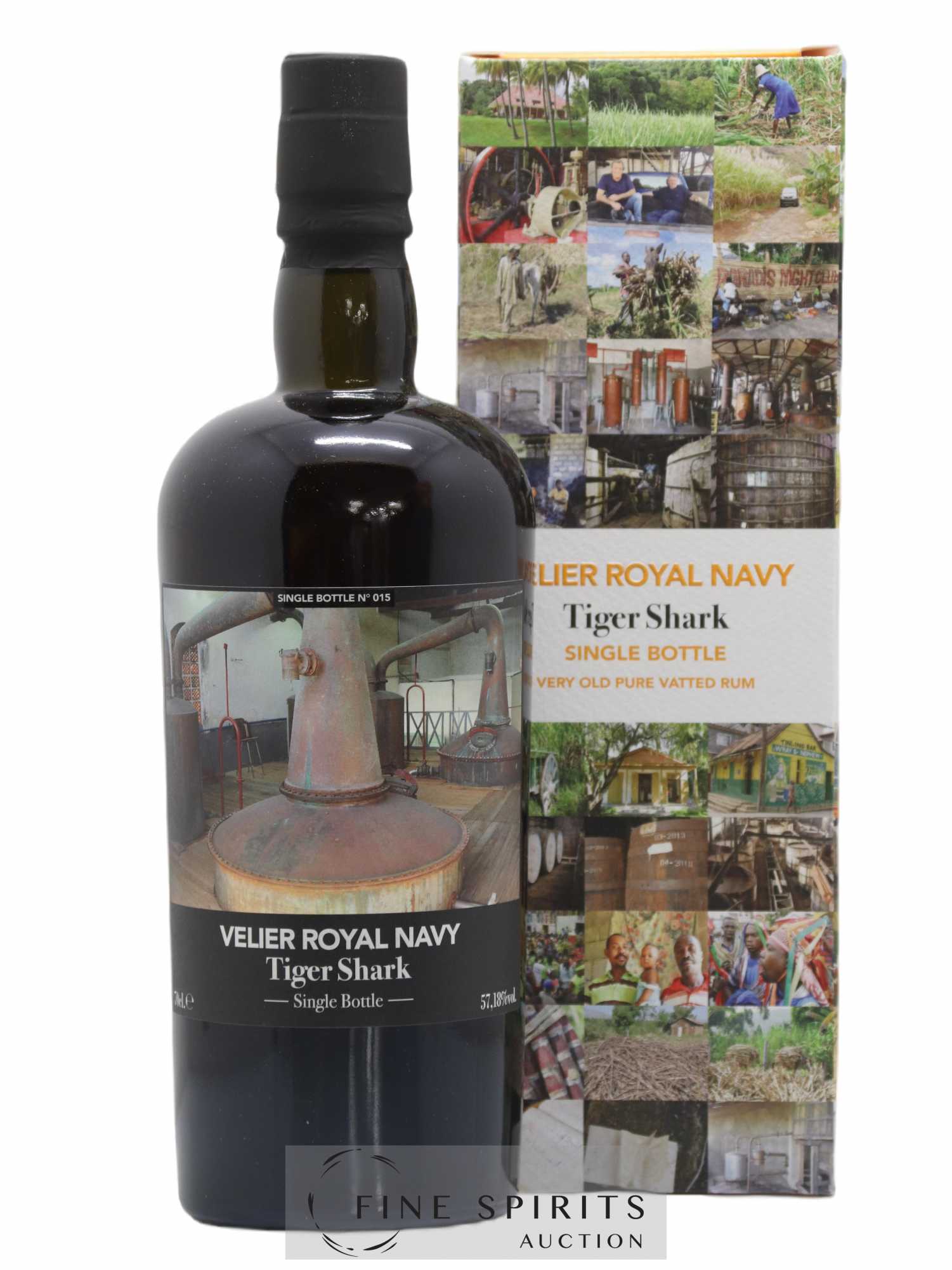 Velier Royal Navy Of. Tiger Shark - Single Bottle - First Release N°015 (sans prix de réserve) - Posten von 1 Flasche - 0