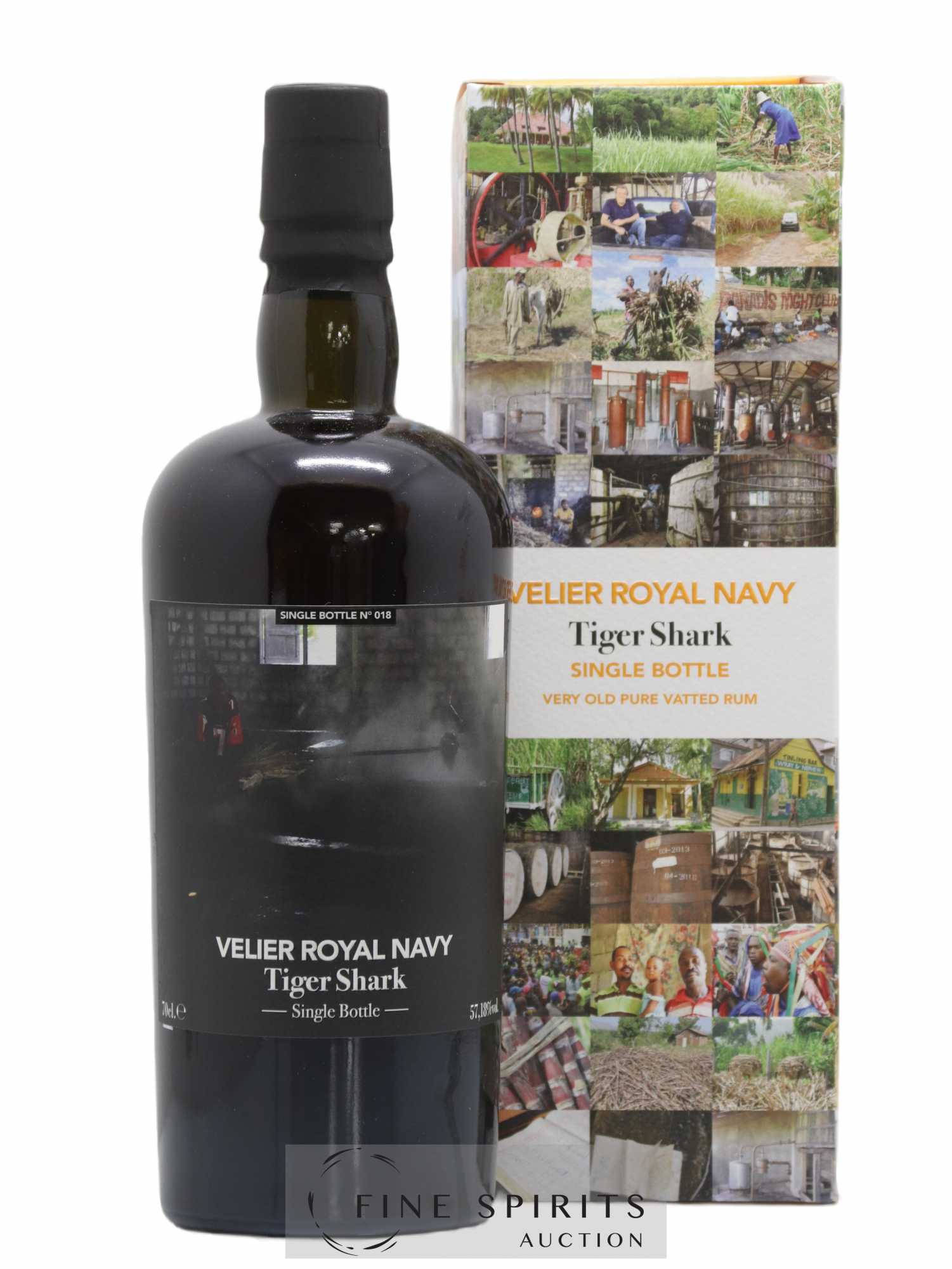 Velier Royal Navy Of. Tiger Shark - Single Bottle - First Release N°018 (sans prix de réserve) - Lot de 1 bouteille - 0