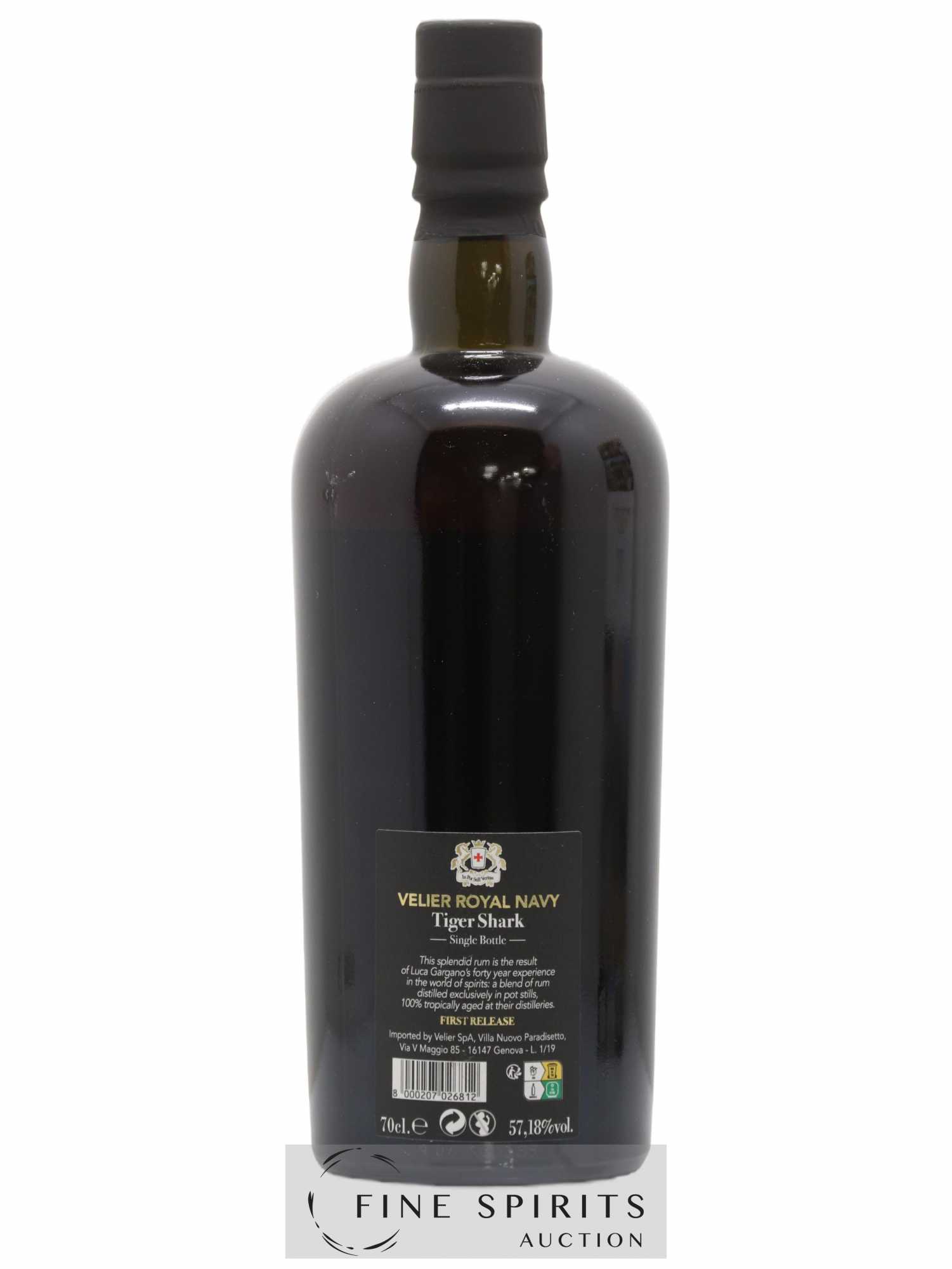 Velier Royal Navy Of. Tiger Shark - Single Bottle - First Release N°019 (sans prix de réserve) - Posten von 1 Flasche - 2