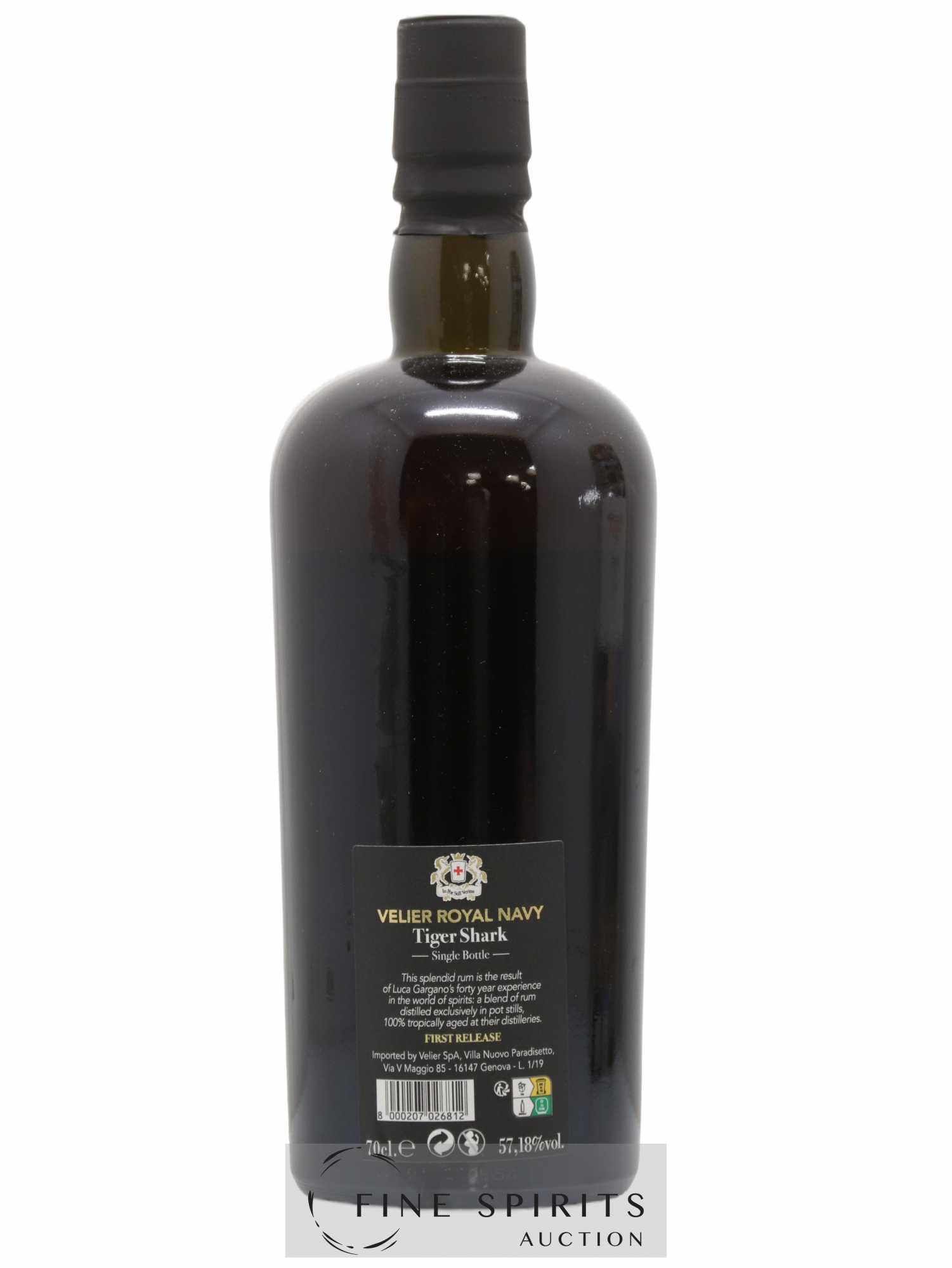 Velier Royal Navy Of. Tiger Shark - Single Bottle - First Release N°021 (sans prix de réserve) - Posten von 1 Flasche - 2