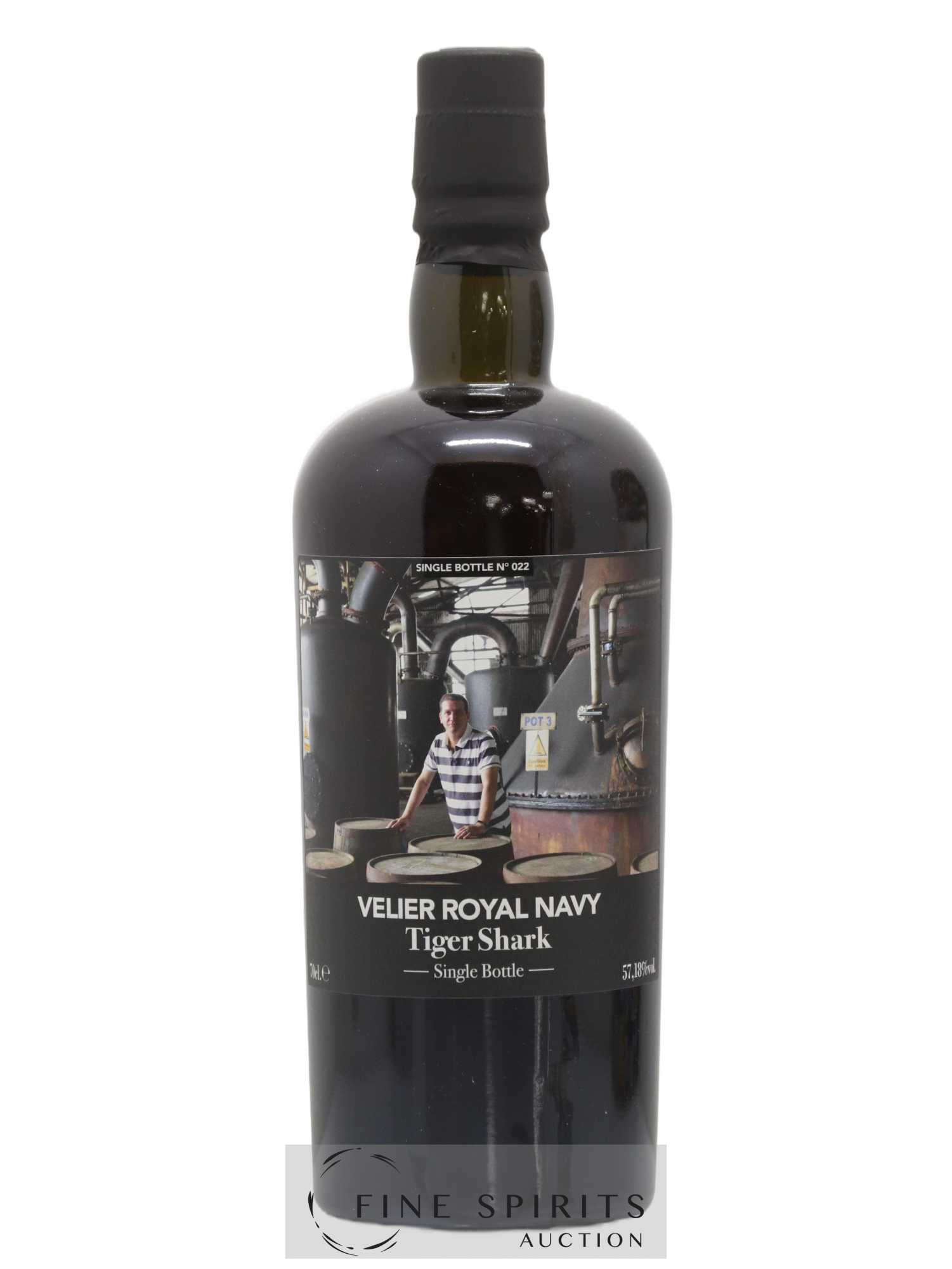 Velier Royal Navy Of. Tiger Shark - Single Bottle - First Release N°022 (sans prix de réserve) - Posten von 1 Flasche - 1