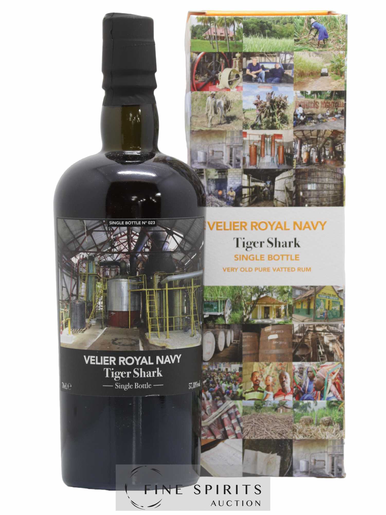 Velier Royal Navy Of. Tiger Shark - Single Bottle - First Release N°023 (sans prix de réserve) - Posten von 1 Flasche - 0