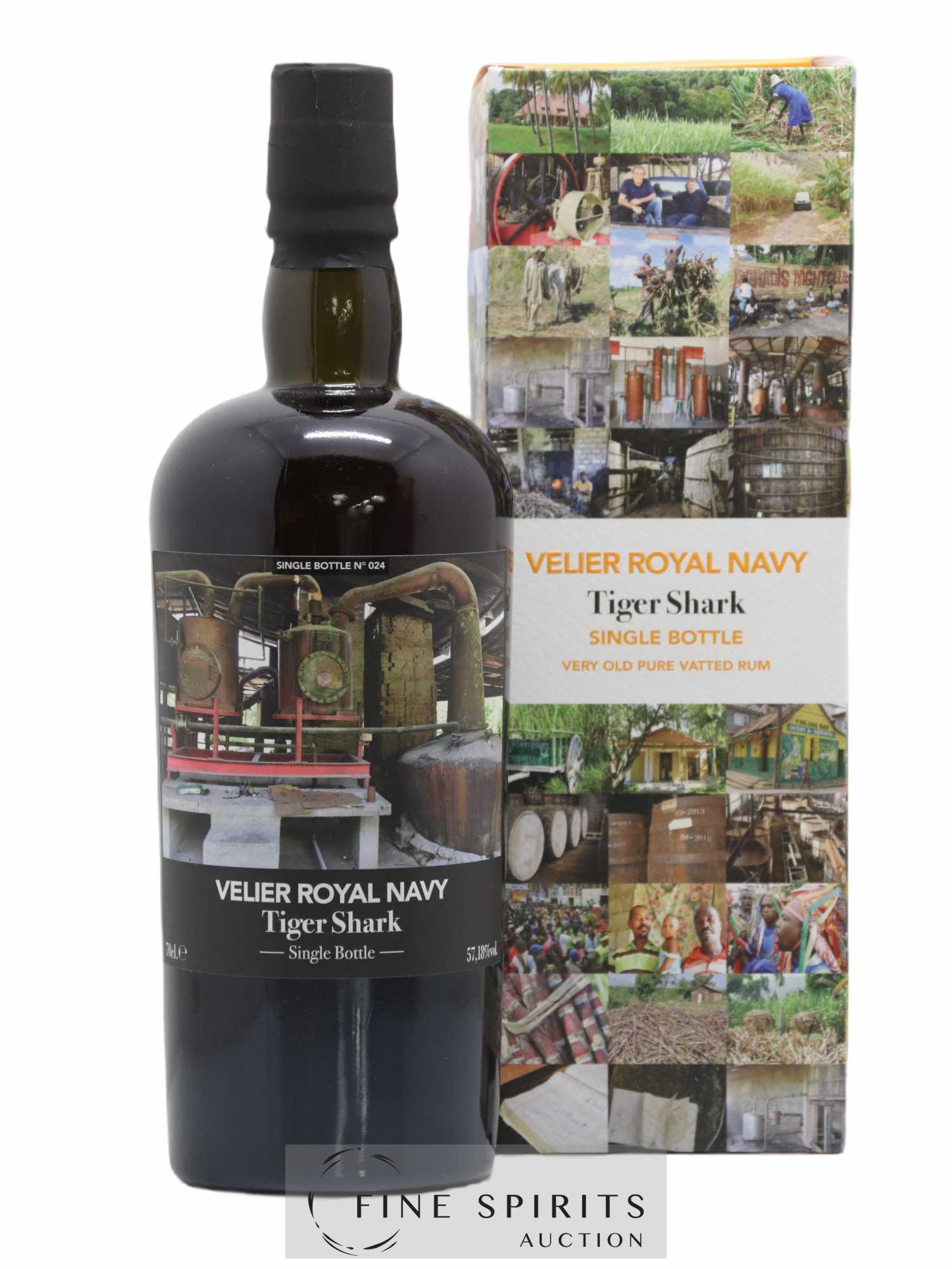 Velier Royal Navy Of. Tiger Shark - Single Bottle - First Release N°024 (sans prix de réserve) - Posten von 1 Flasche - 0