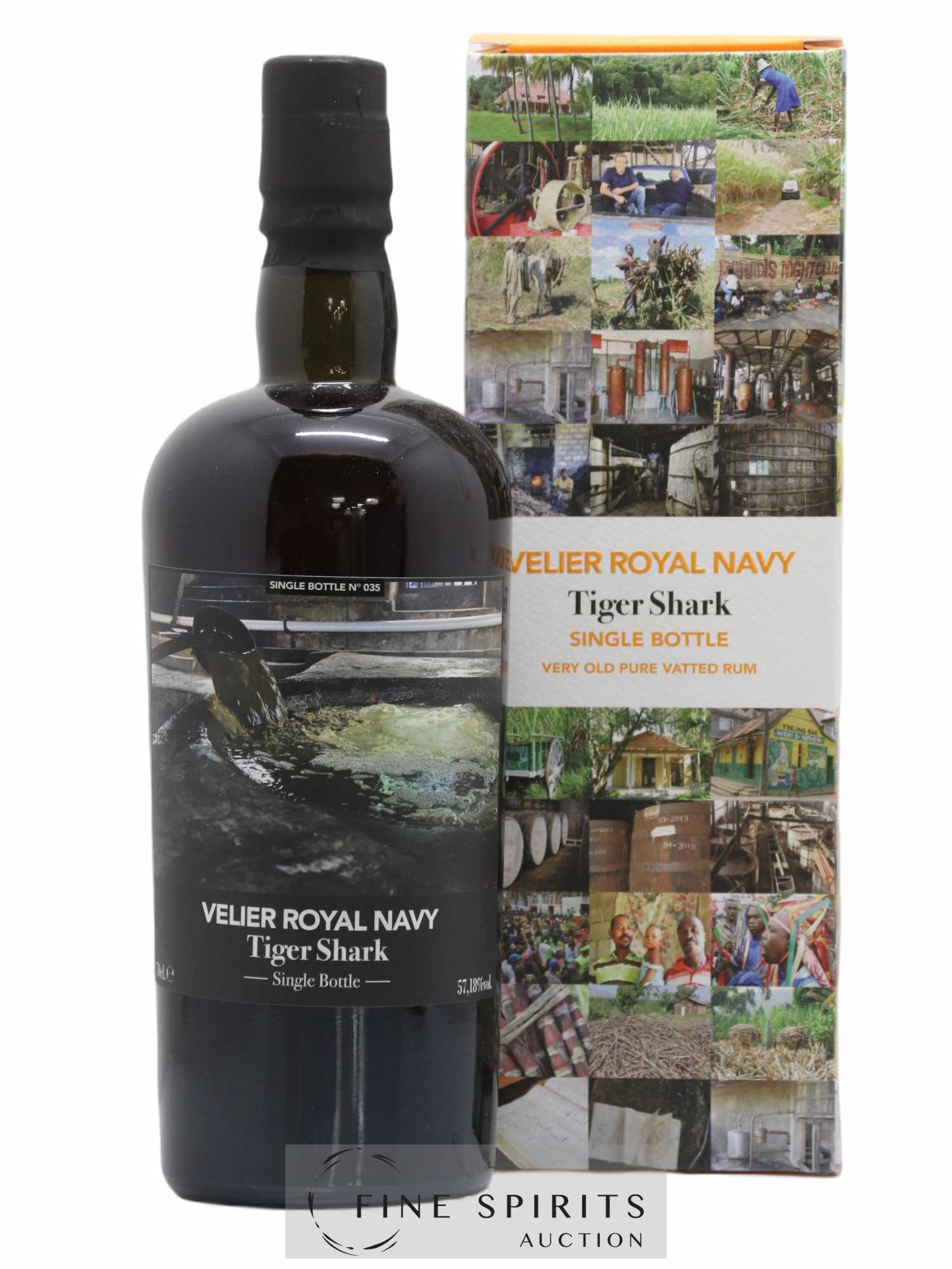 Velier Royal Navy Of. Tiger Shark - Single Bottle - First Release N°035 (sans prix de réserve) - Posten von 1 Flasche - 0