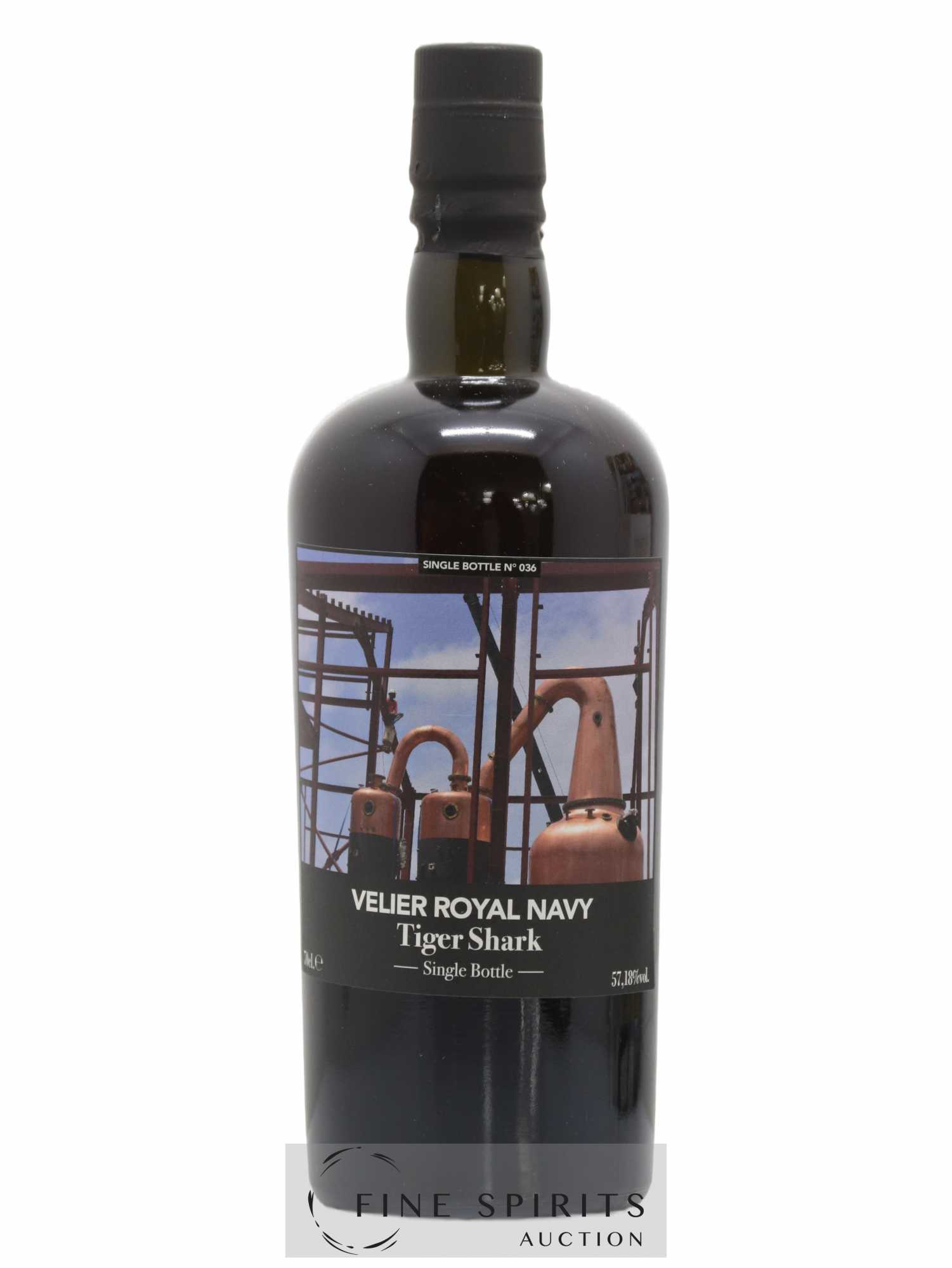 Velier Royal Navy Of. Tiger Shark - Single Bottle - First Release N°036 (sans prix de réserve) - Posten von 1 Flasche - 1