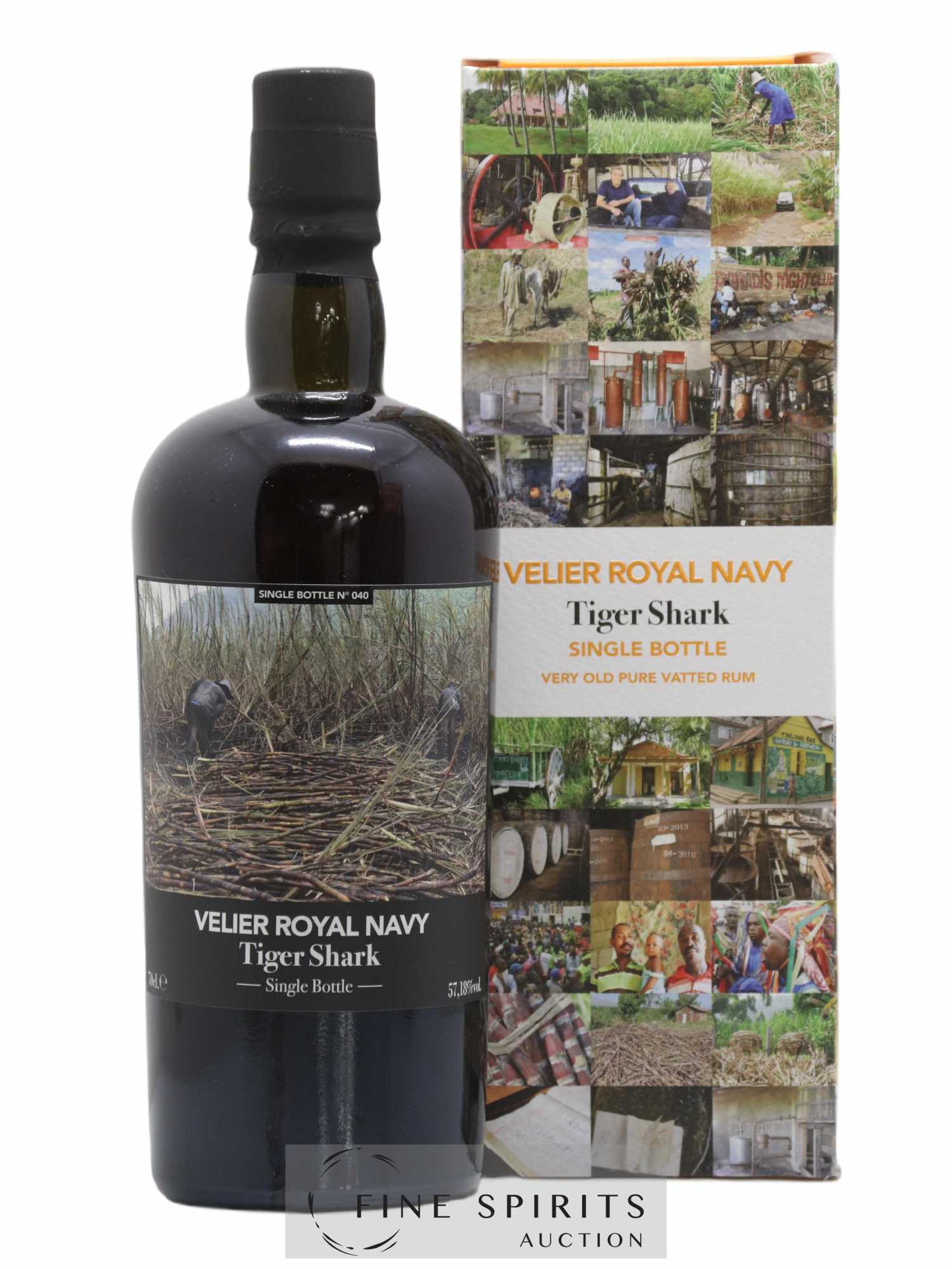 Velier Royal Navy Of. Tiger Shark - Single Bottle - First Release N°040 (sans prix de réserve) - Posten von 1 Flasche - 0