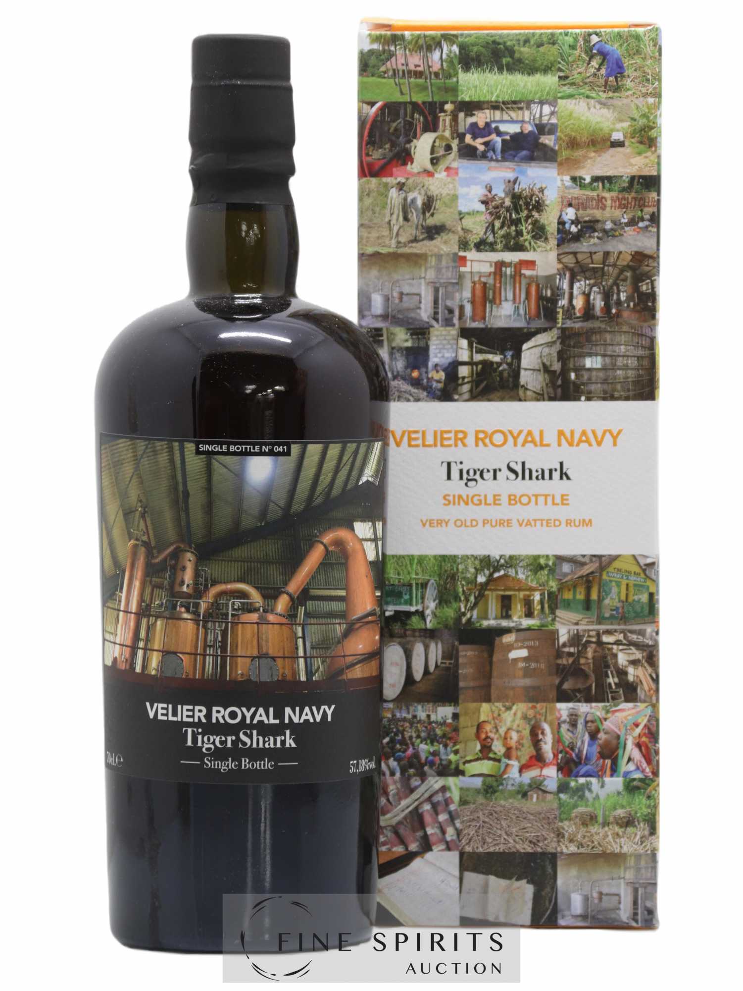 Velier Royal Navy Of. Tiger Shark - Single Bottle - First Release N°041 (sans prix de réserve) - Posten von 1 Flasche - 0