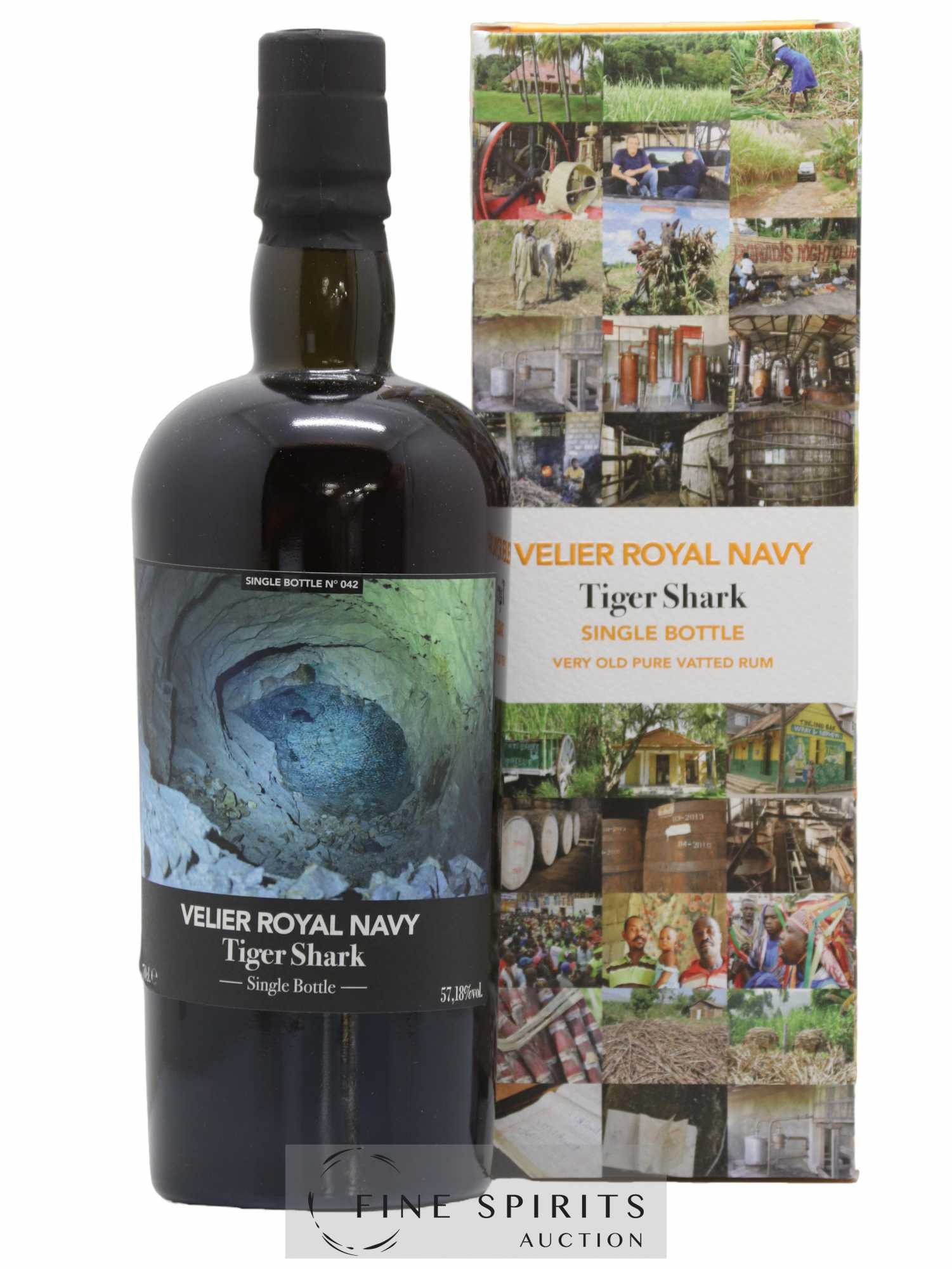 Velier Royal Navy Of. Tiger Shark - Single Bottle - First Release N°042 (sans prix de réserve) - Posten von 1 Flasche - 0