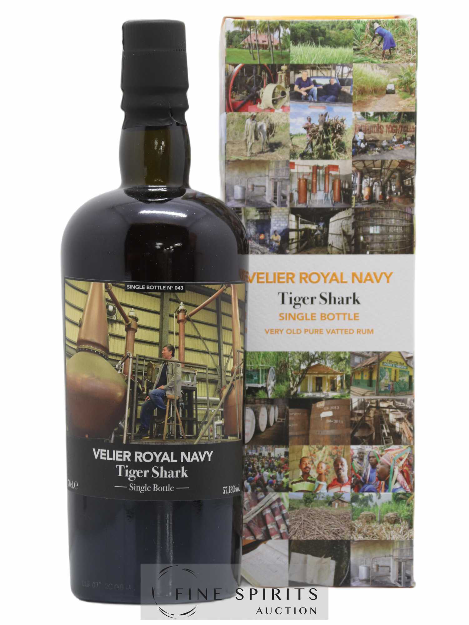 Velier Royal Navy Of. Tiger Shark - Single Bottle - First Release N°043 (sans prix de réserve) - Posten von 1 Flasche - 0