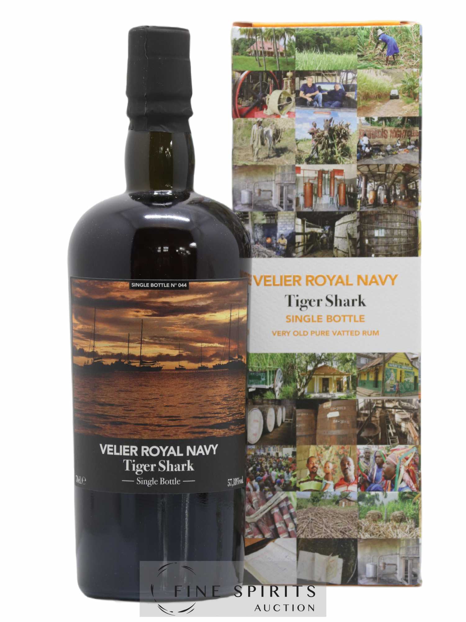 Velier Royal Navy Of. Tiger Shark - Single Bottle - First Release N°044 (sans prix de réserve) - Posten von 1 Flasche - 0