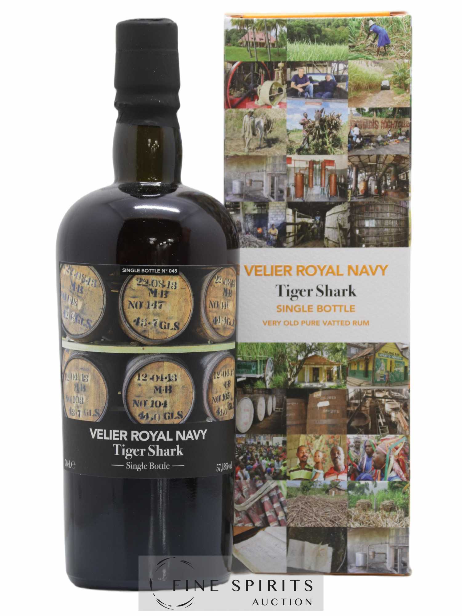Velier Royal Navy Of. Tiger Shark - Single Bottle - First Release N°045 (sans prix de réserve) - Posten von 1 Flasche - 0