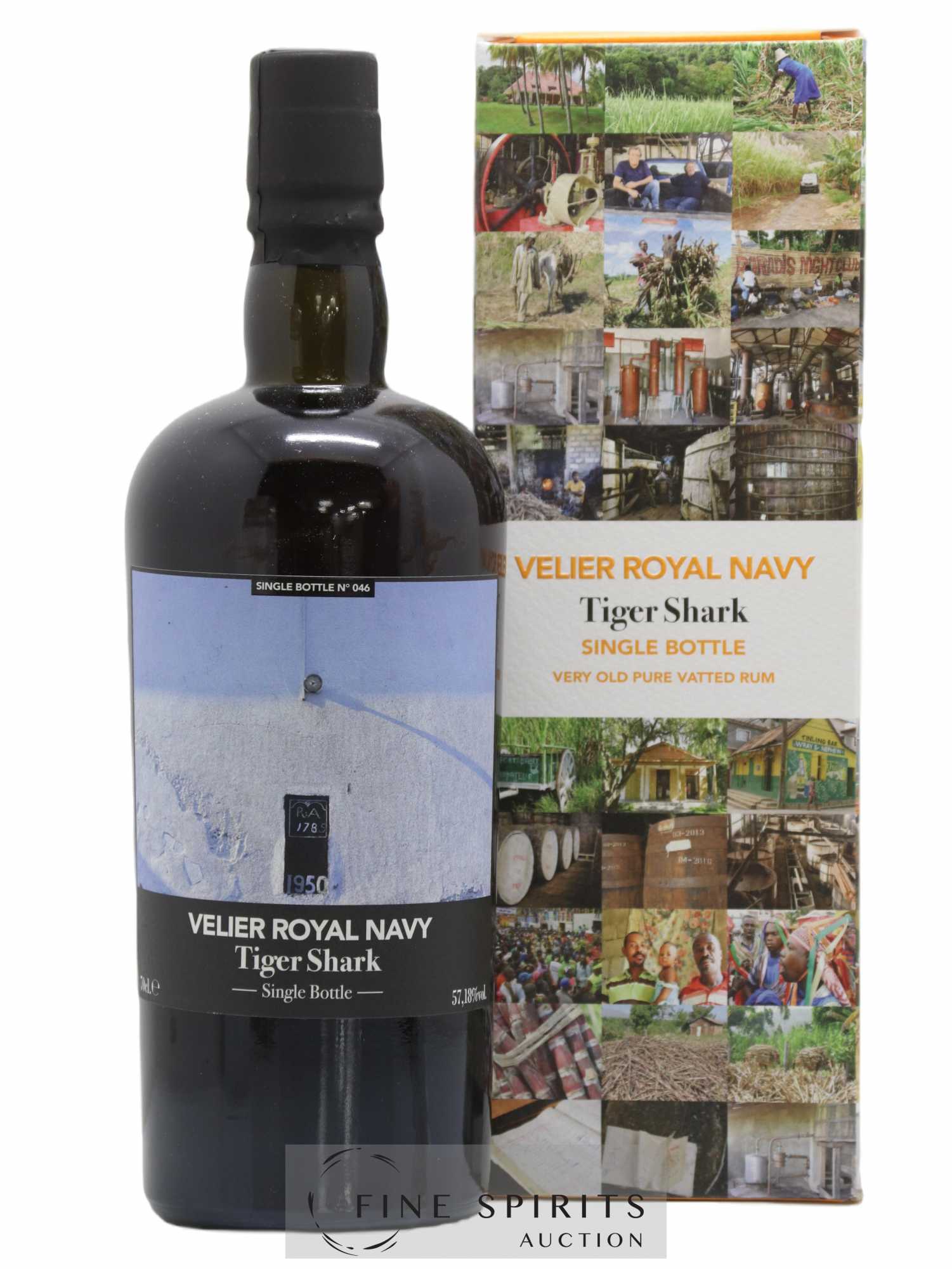 Velier Royal Navy Of. Tiger Shark - Single Bottle - First Release N°046 (sans prix de réserve) - Posten von 1 Flasche - 0