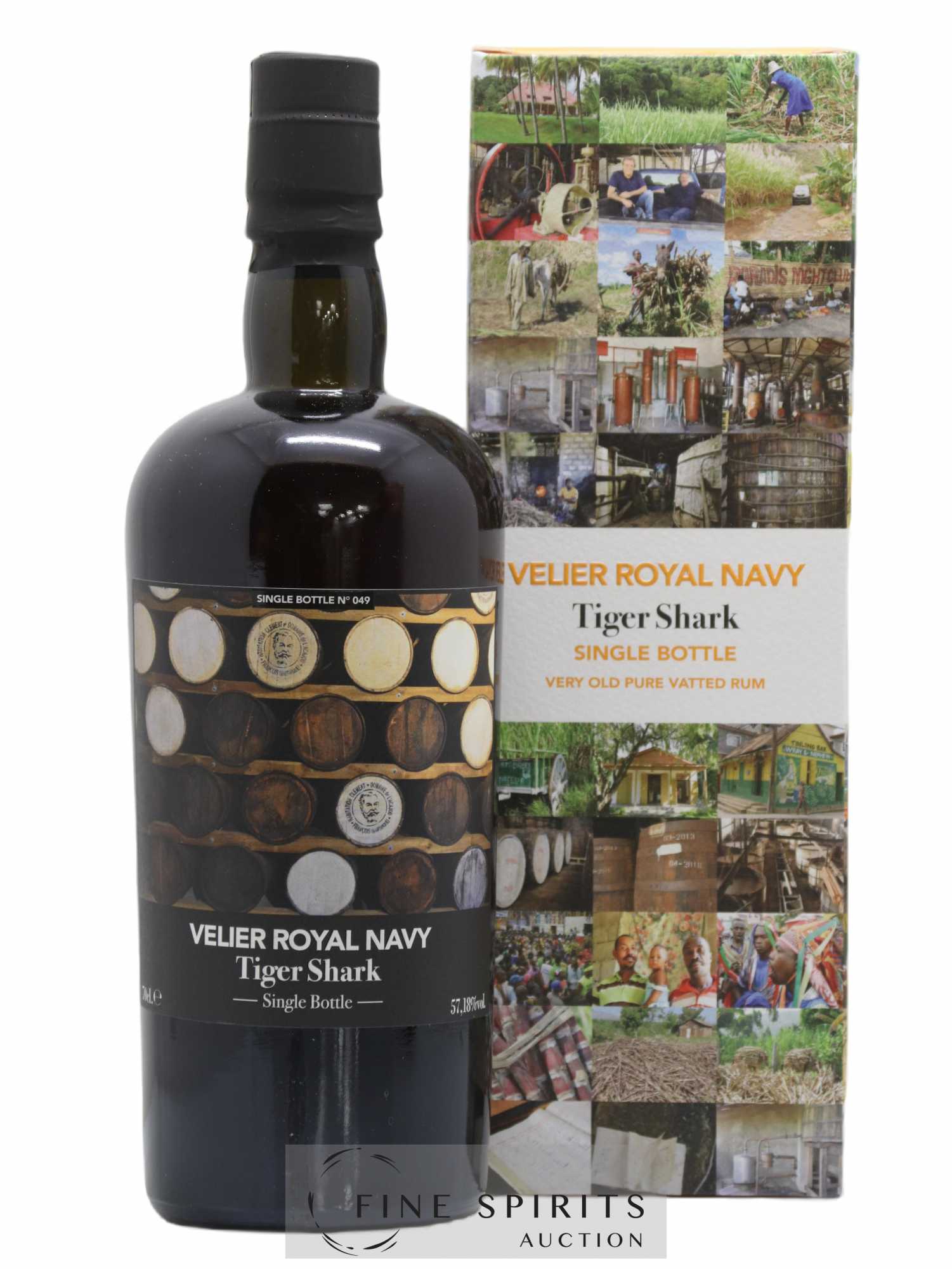 Velier Royal Navy Of. Tiger Shark - Single Bottle - First Release N°049 (sans prix de réserve) - Posten von 1 Flasche - 0