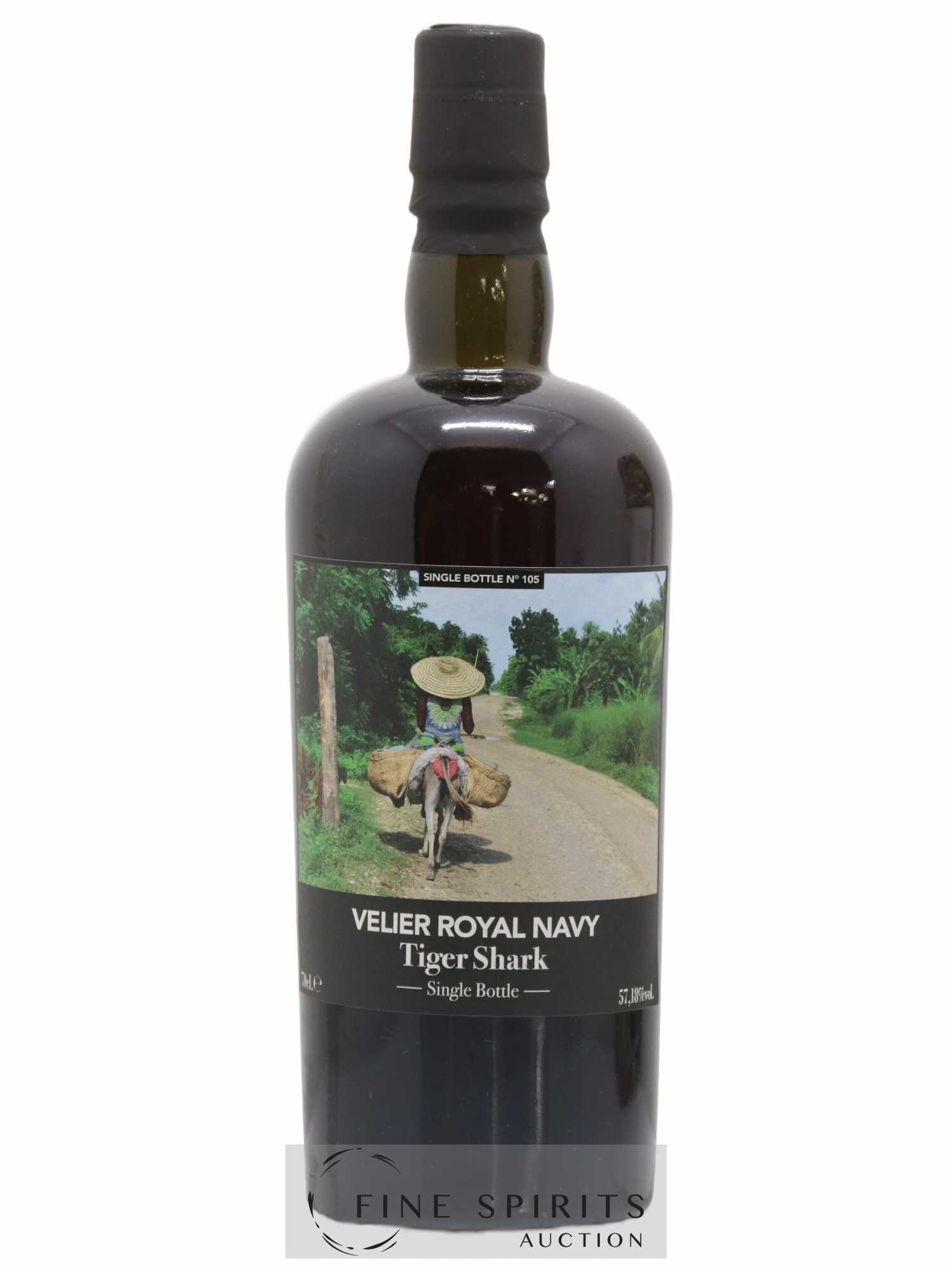 Velier Royal Navy Of. Tiger Shark - Single Bottle - First Release N°105 (sans prix de réserve) - Posten von 1 Flasche - 1