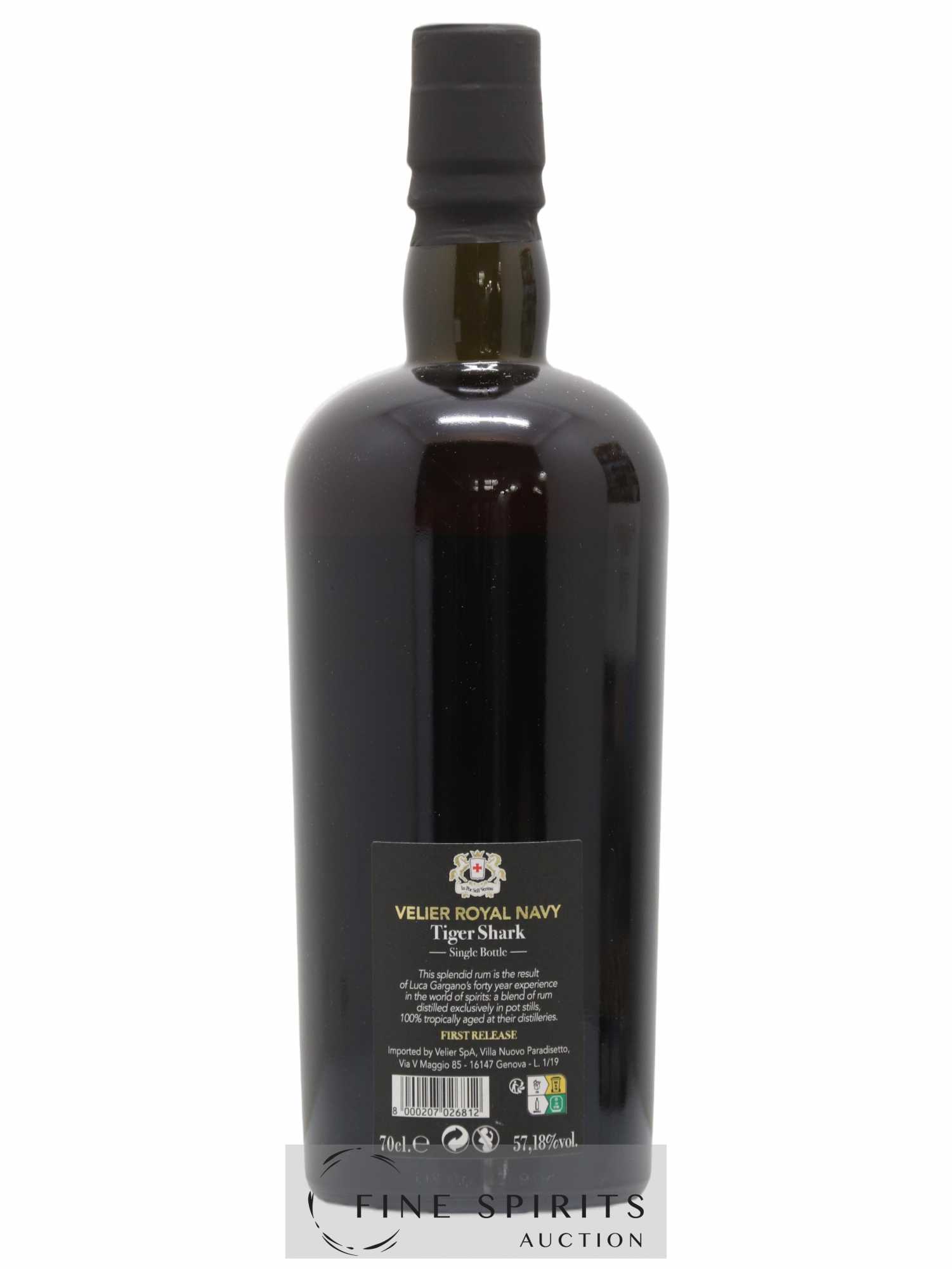 Velier Royal Navy Of. Tiger Shark - Single Bottle - First Release N°057 (sans prix de réserve) - Posten von 1 Flasche - 2