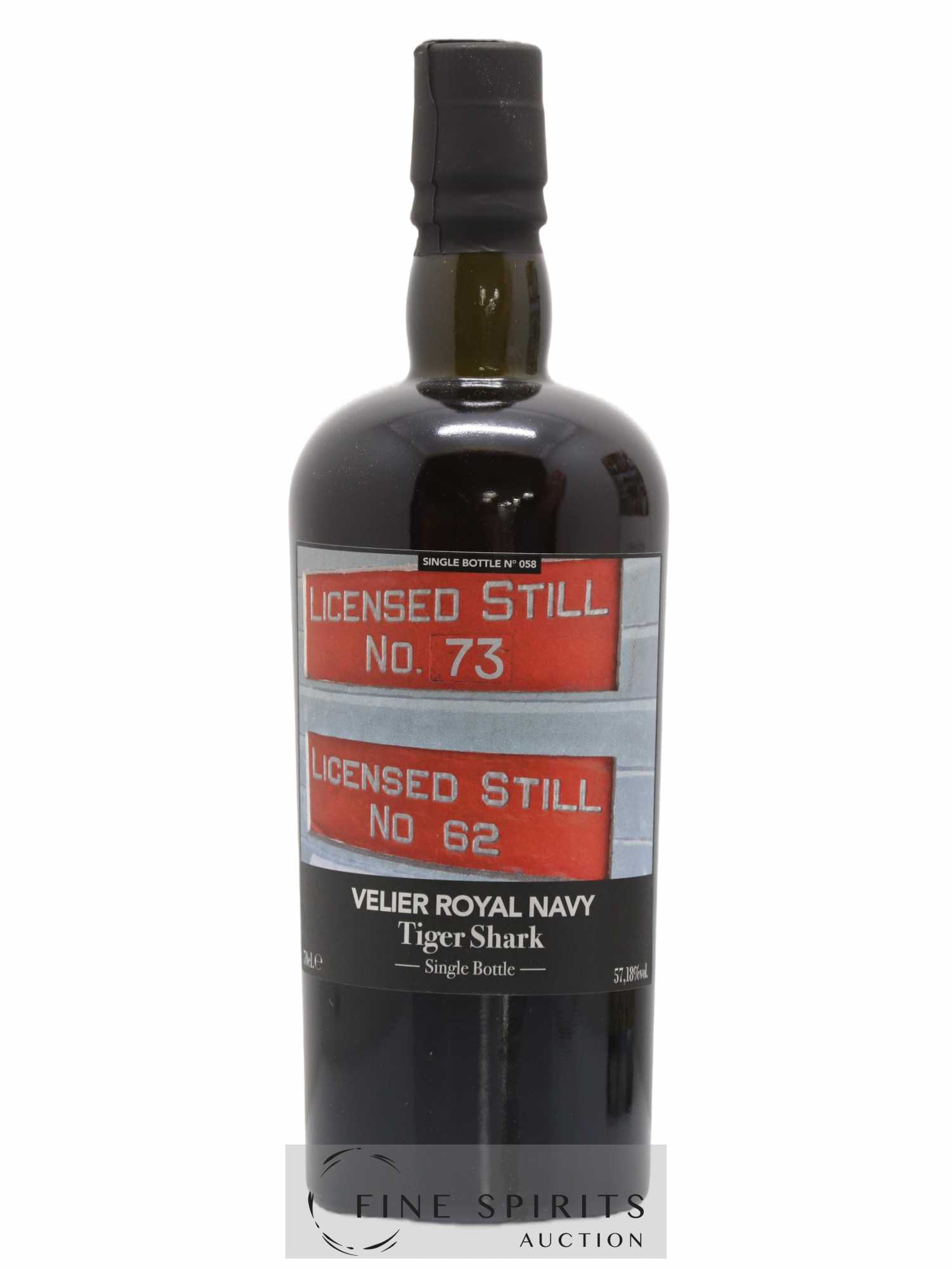 Velier Royal Navy Of. Tiger Shark - Single Bottle - First Release N°058 (sans prix de réserve) - Posten von 1 Flasche - 1