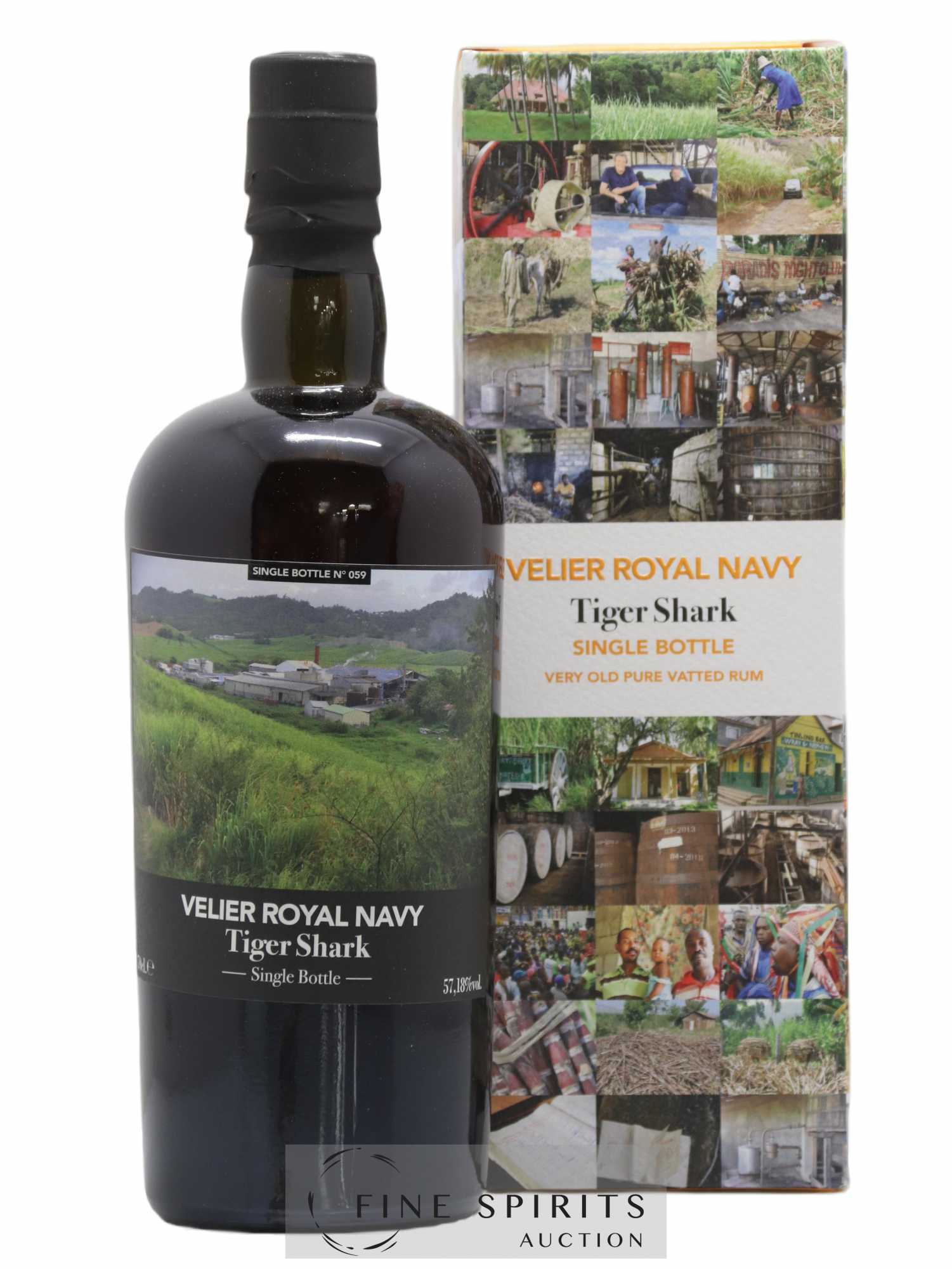 Velier Royal Navy Of. Tiger Shark - Single Bottle - First Release N°059 (sans prix de réserve) - Posten von 1 Flasche - 0