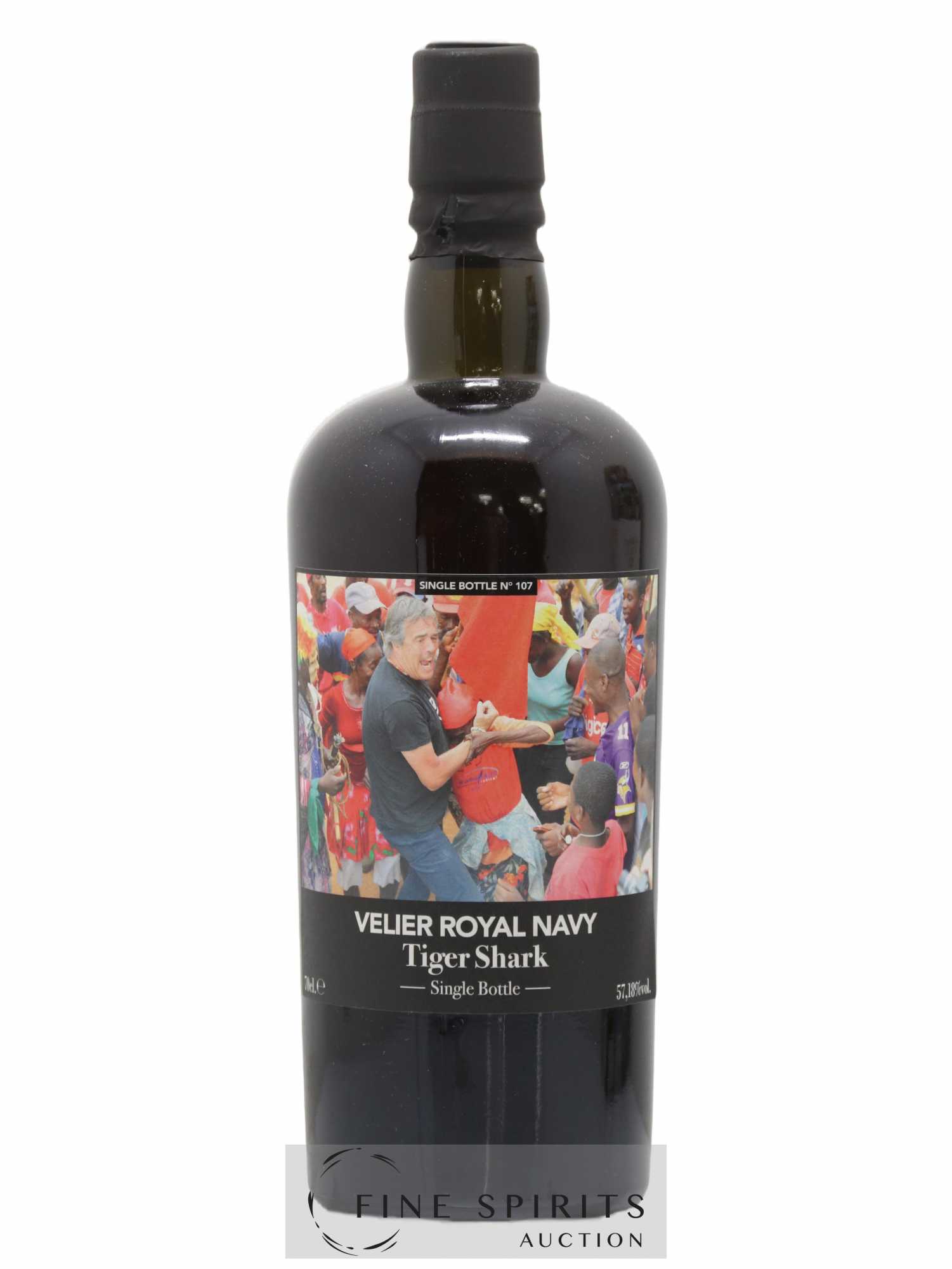 Velier Royal Navy Of. Tiger Shark - Single Bottle - First Release N°107 (sans prix de réserve) - Posten von 1 Flasche - 1