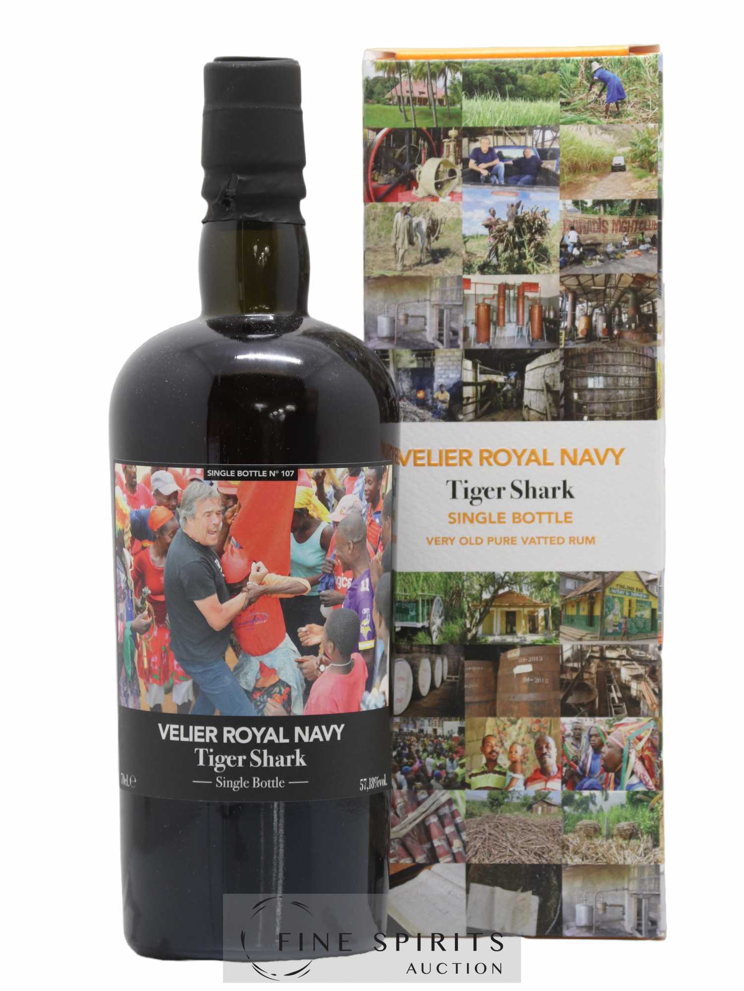 Velier Royal Navy Of. Tiger Shark - Single Bottle - First Release N°107 (sans prix de réserve) - Posten von 1 Flasche - 0