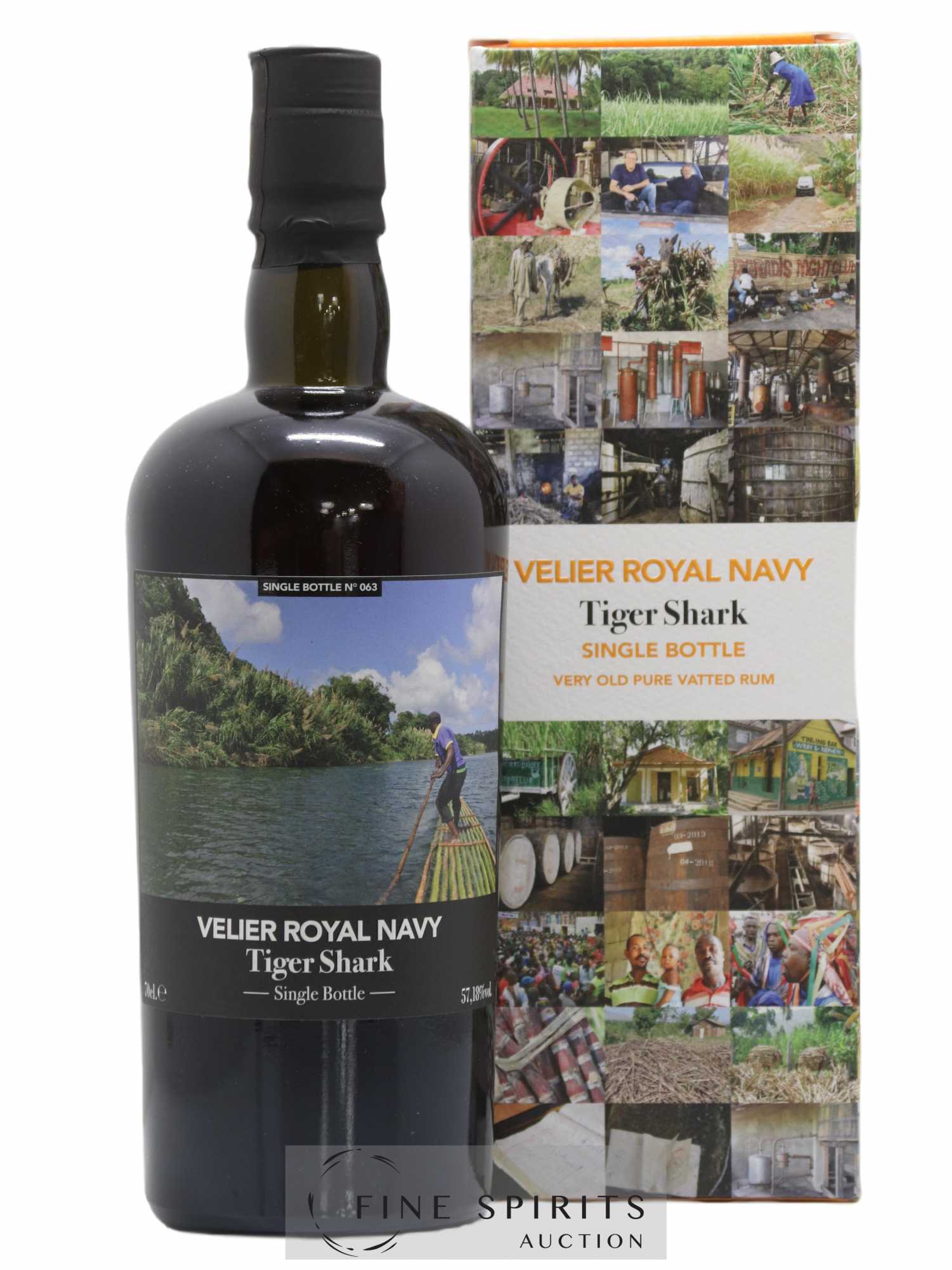 Velier Royal Navy Of. Tiger Shark - Single Bottle - First Release N°063 (sans prix de réserve) - Posten von 1 Flasche - 0