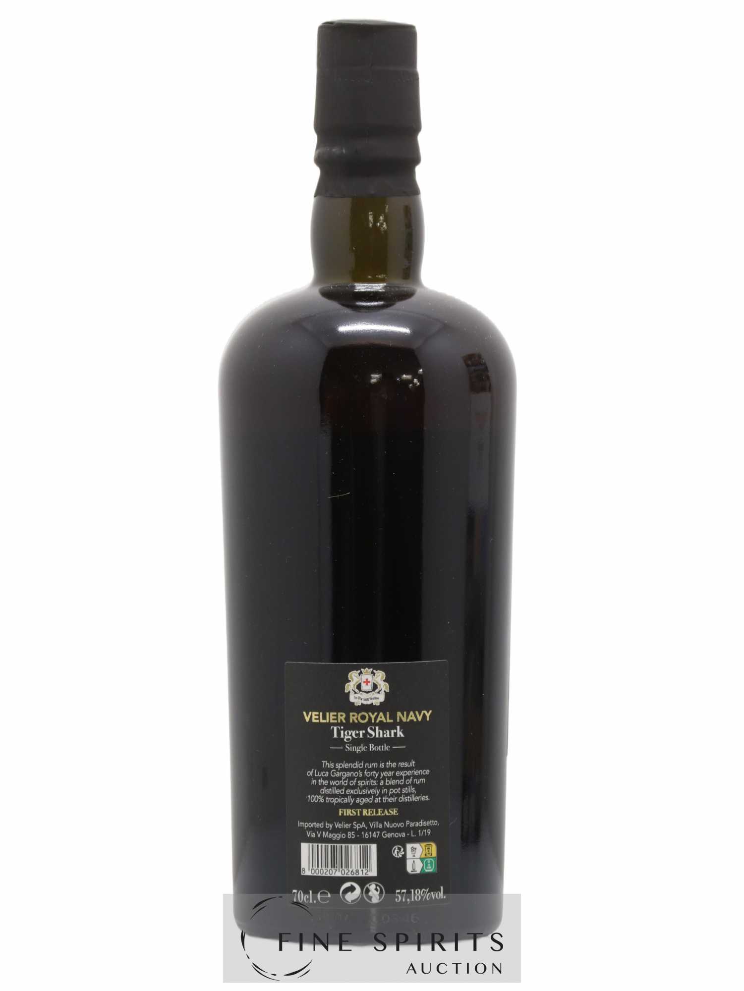 Velier Royal Navy Of. Tiger Shark - Single Bottle - First Release N°071 (sans prix de réserve) - Posten von 1 Flasche - 2