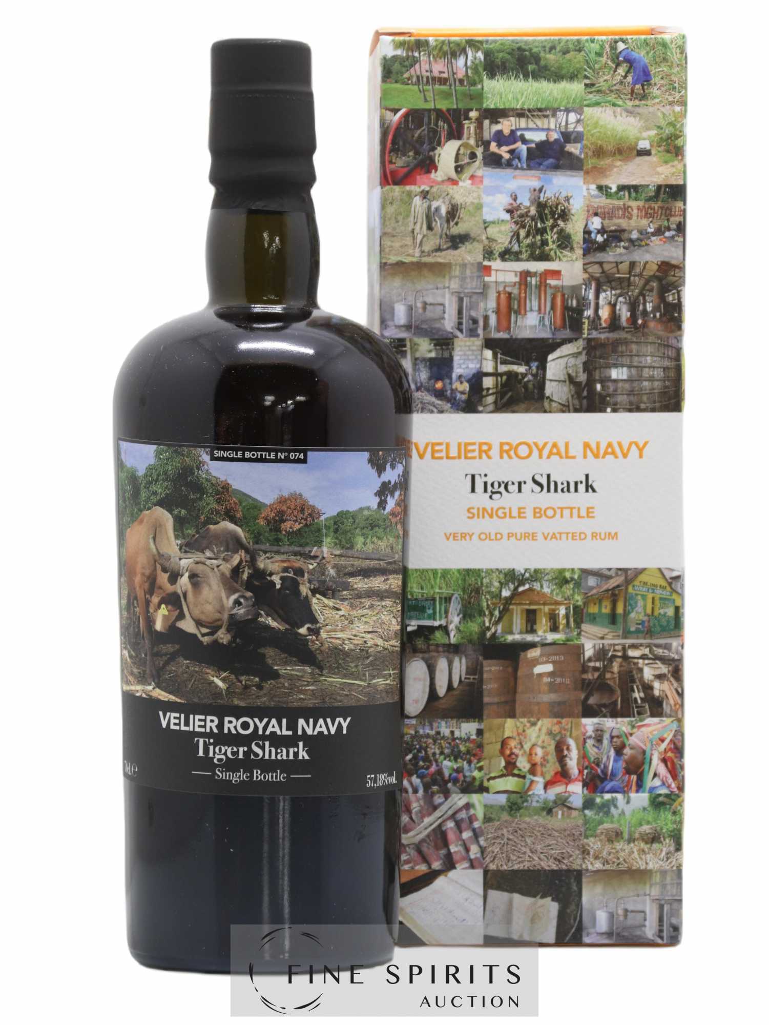 Velier Royal Navy Of. Tiger Shark - Single Bottle - First Release N°074 (sans prix de réserve) - Posten von 1 Flasche - 0