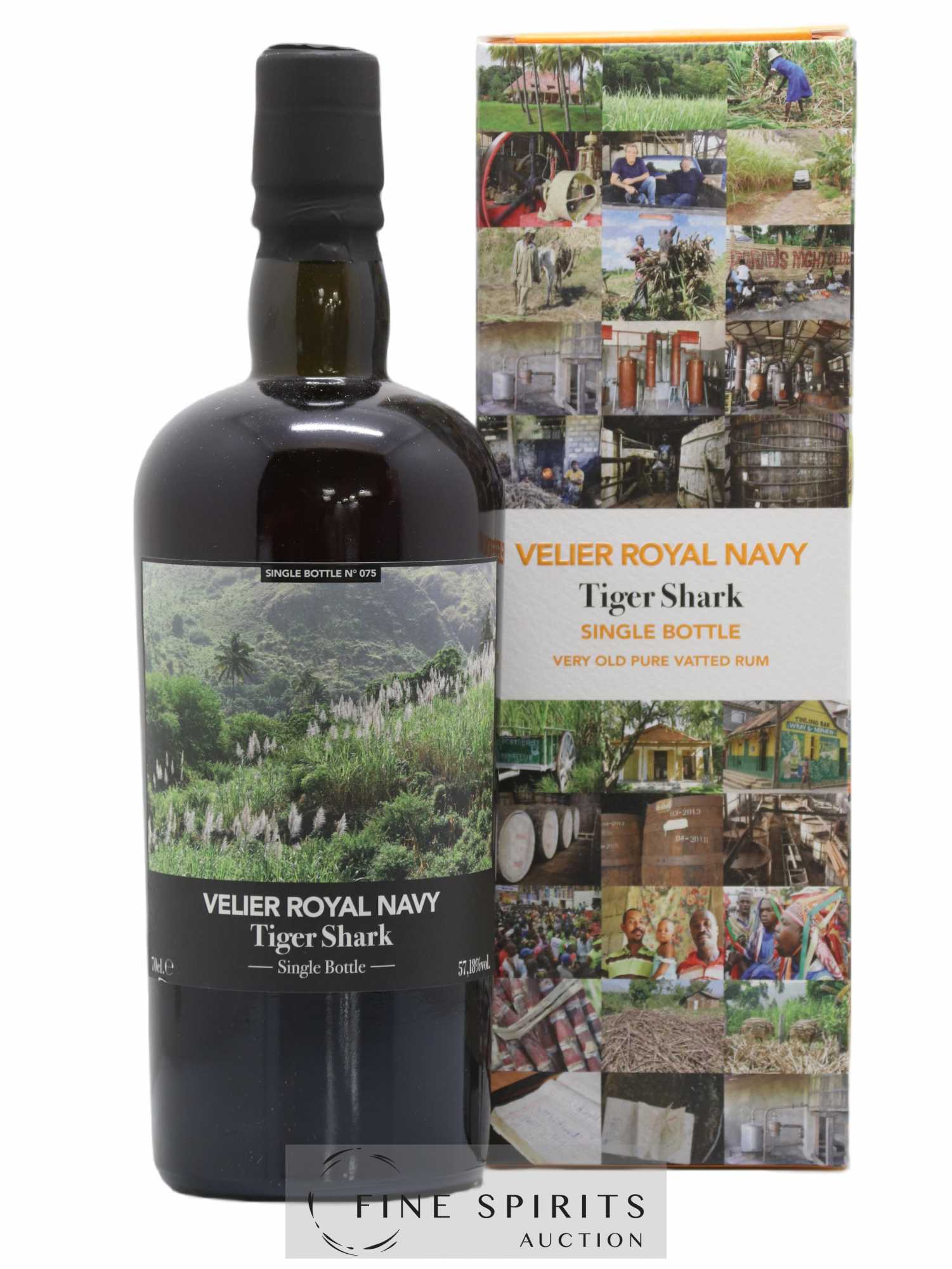 Velier Royal Navy Of. Tiger Shark - Single Bottle - First Release N°075 (sans prix de réserve) - Posten von 1 Flasche - 0
