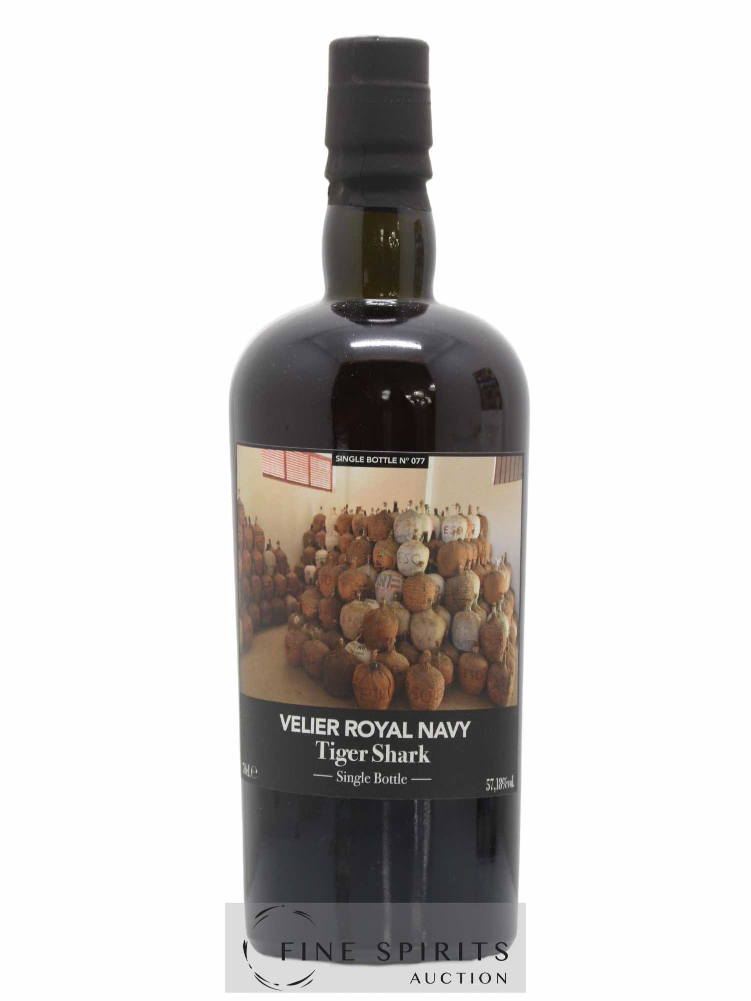 Velier Royal Navy Of. Tiger Shark - Single Bottle - First Release N°077 (sans prix de réserve) - Posten von 1 Flasche - 1