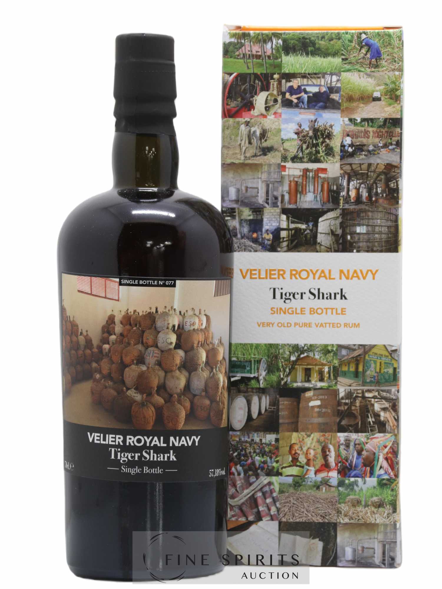 Velier Royal Navy Of. Tiger Shark - Single Bottle - First Release N°077 (sans prix de réserve) - Posten von 1 Flasche - 0