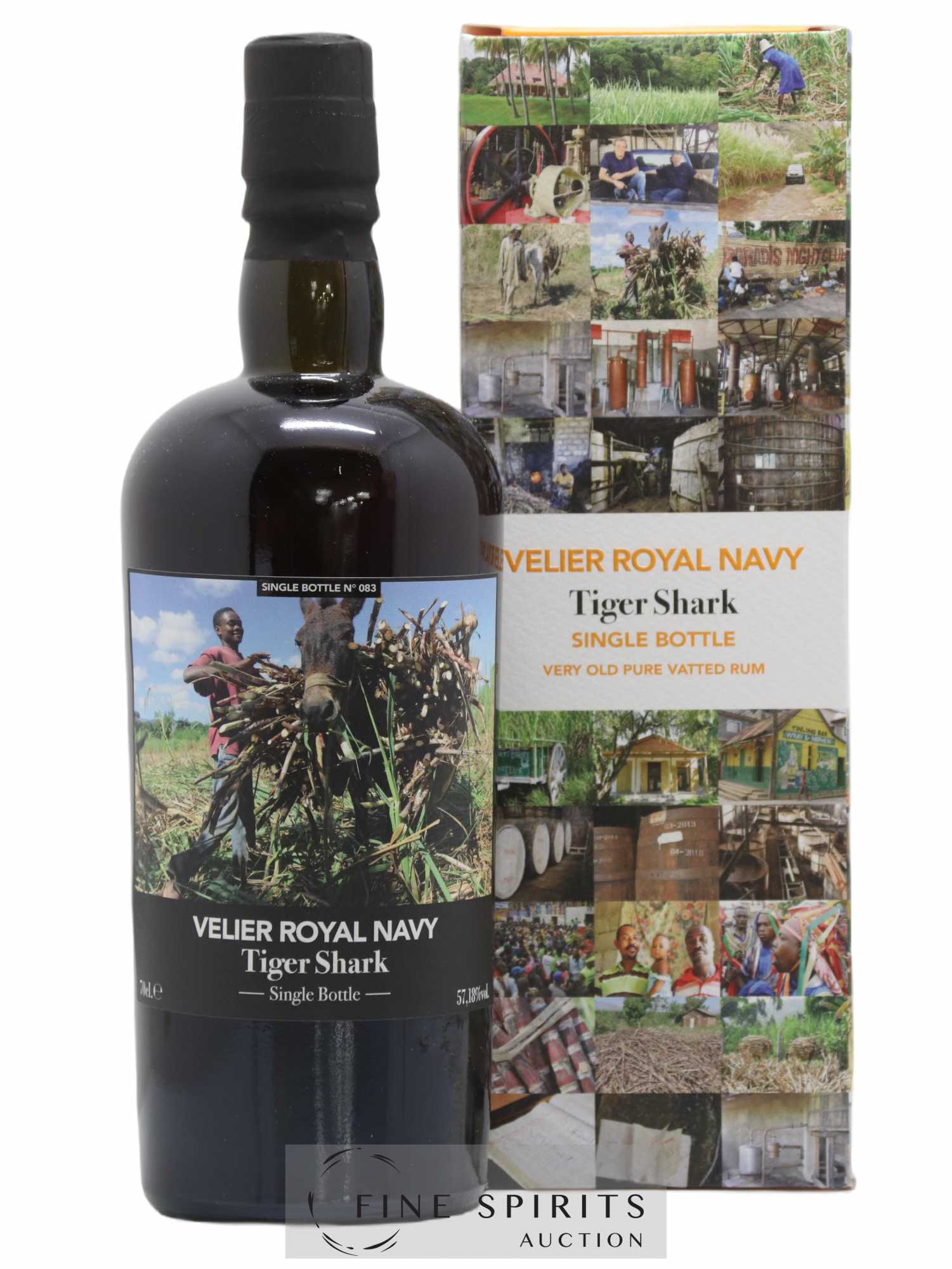 Velier Royal Navy Of. Tiger Shark - Single Bottle - First Release N°083 (sans prix de réserve) - Posten von 1 Flasche - 0