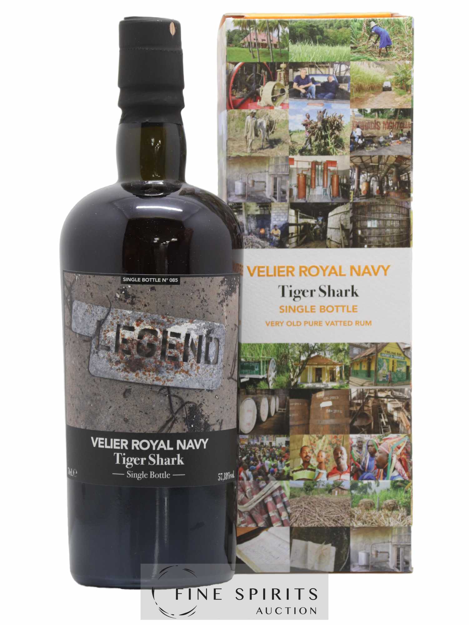 Velier Royal Navy Of. Tiger Shark - Single Bottle - First Release N°085 (sans prix de réserve) - Posten von 1 Flasche - 0