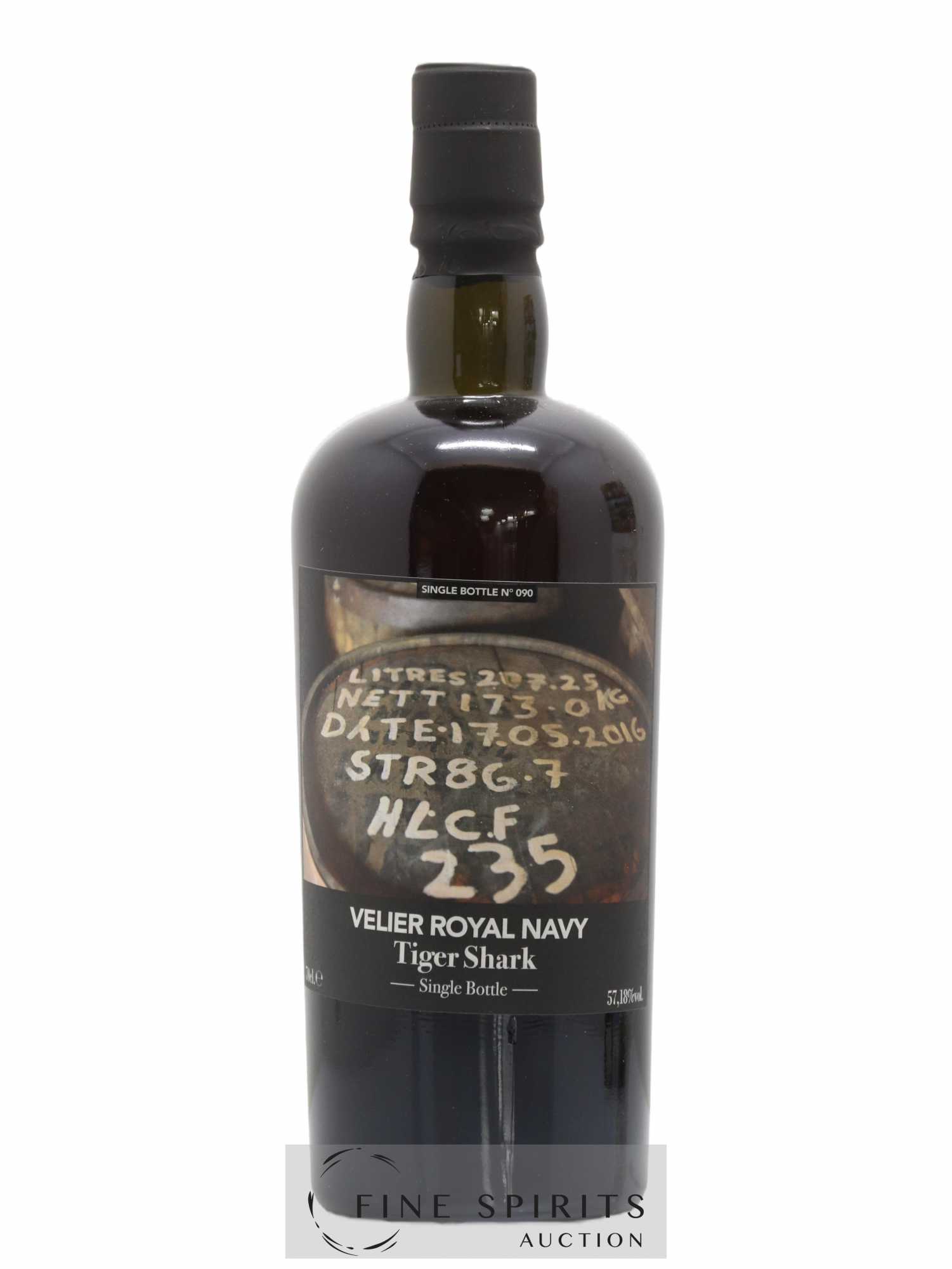 Velier Royal Navy Of. Tiger Shark - Single Bottle - First Release N°090 (sans prix de réserve) - Posten von 1 Flasche - 1