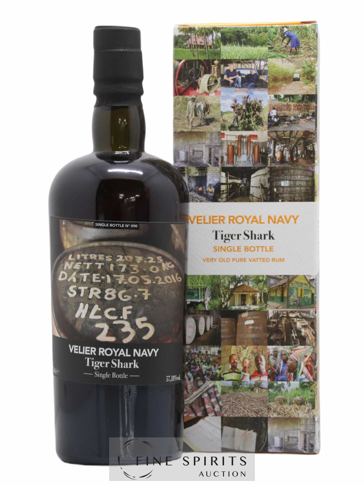 Velier Royal Navy Of. Tiger Shark - Single Bottle - First Release N°090 (sans prix de réserve) - Posten von 1 Flasche - 0