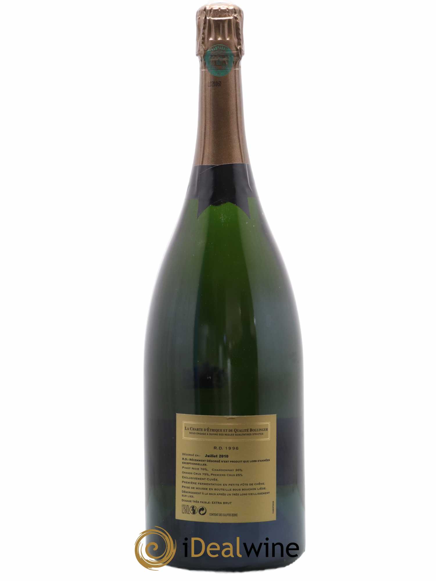 R.D. Extra-Brut Bollinger 1996 - Posten von 1 Magnum - 1