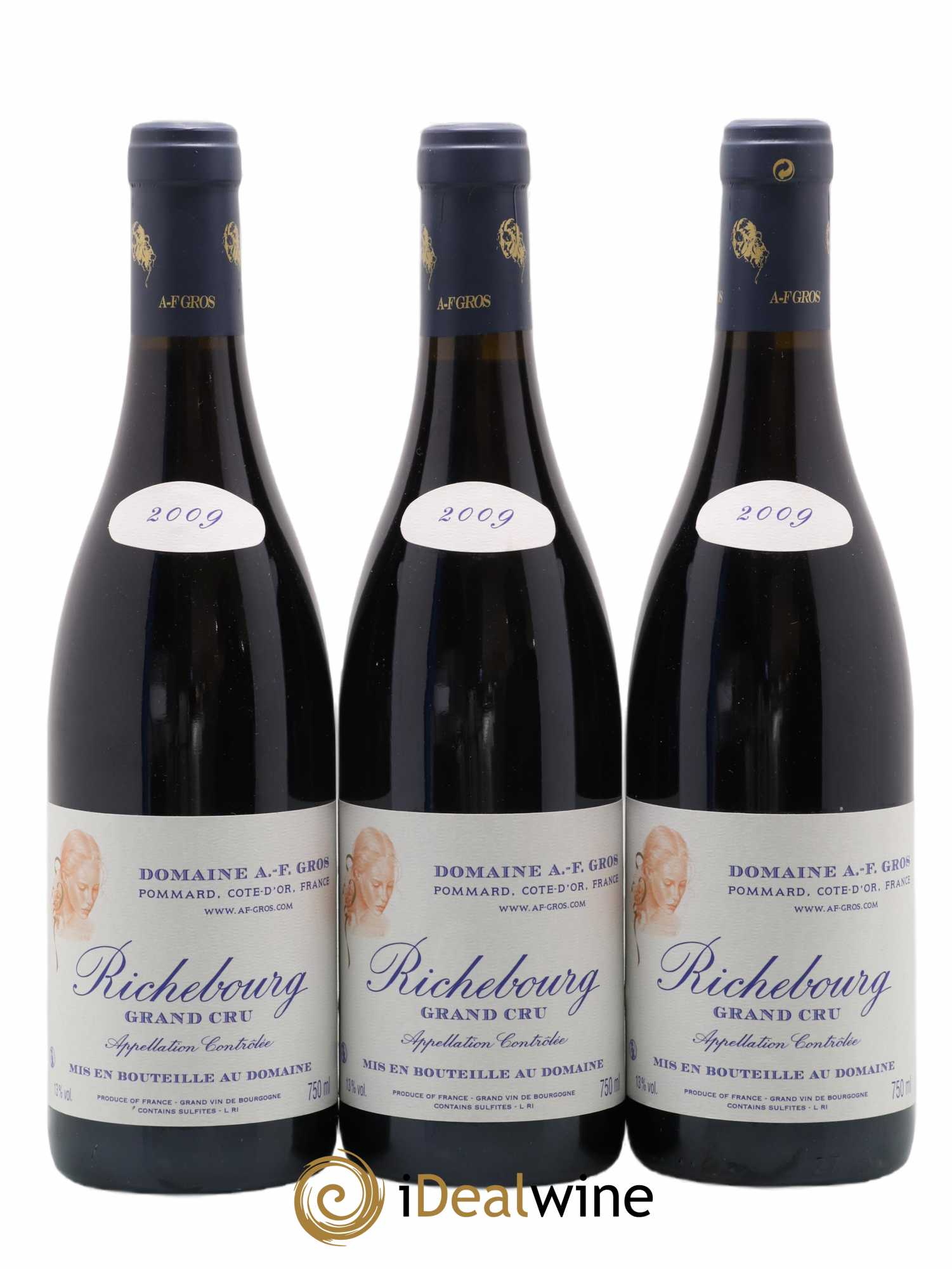Richebourg Grand Cru A.-F. Gros 2009 - Lot de 3 bouteilles - 0