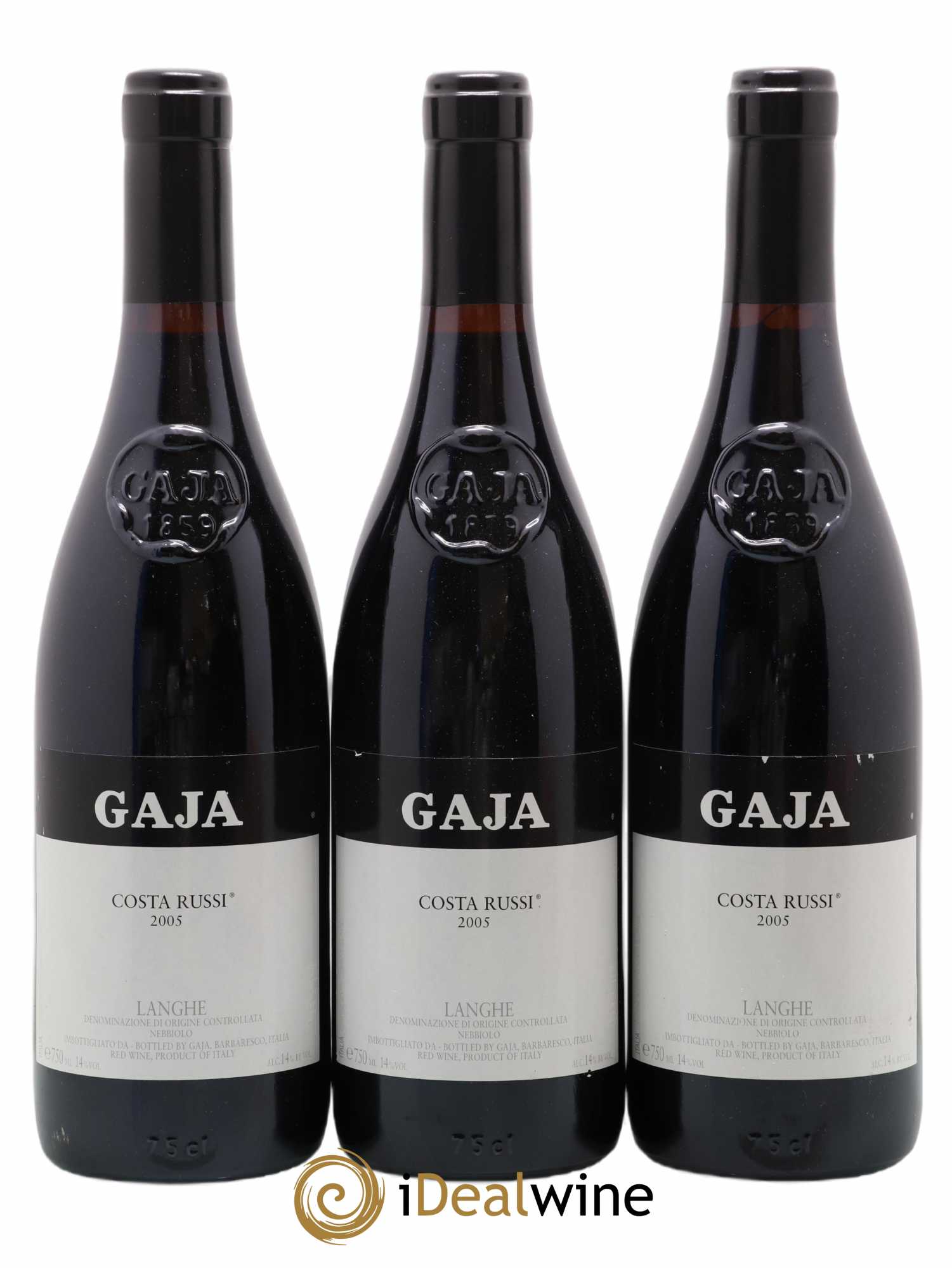 Langhe Costa Russi Angelo Gaja 2005 - Lot de 3 bouteilles - 0